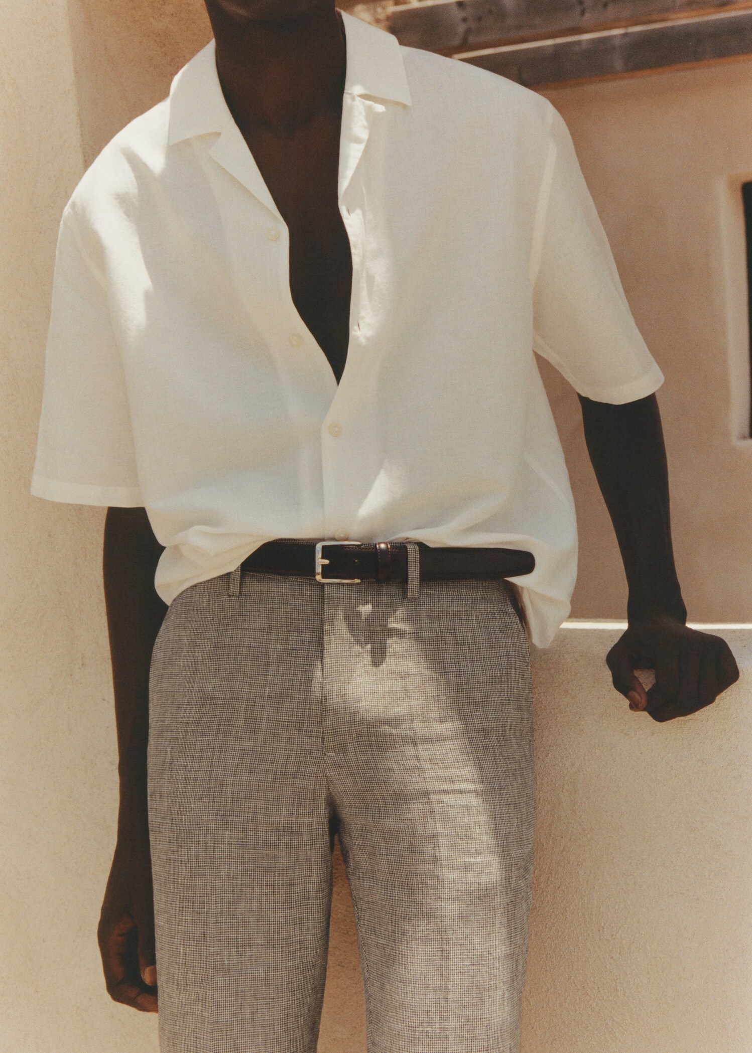 Camicia cotone-lino collo bowling - Dettaglio dell'articolo 5