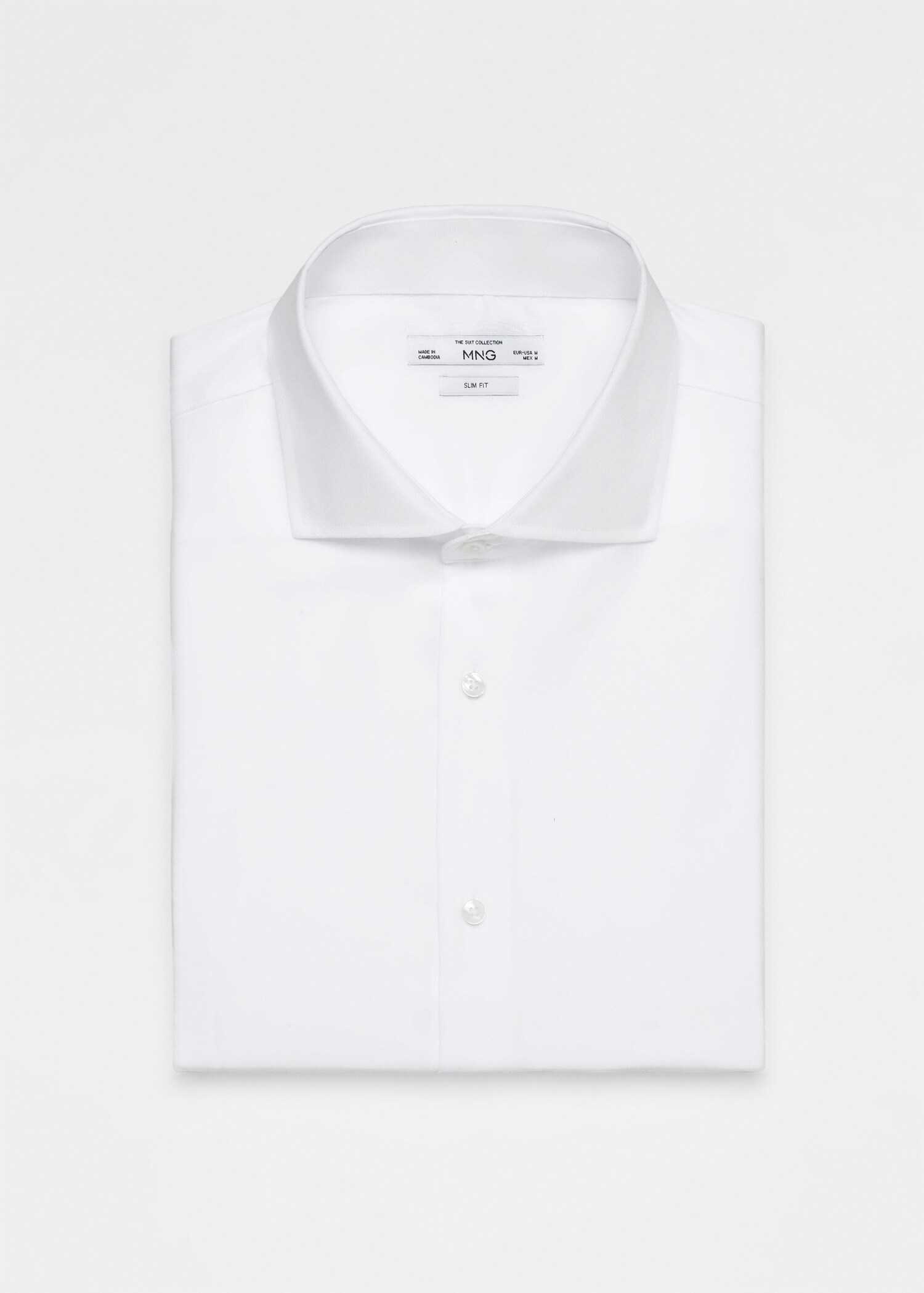 Slim-fit textured cotton suit shirt - Details of the article 8
