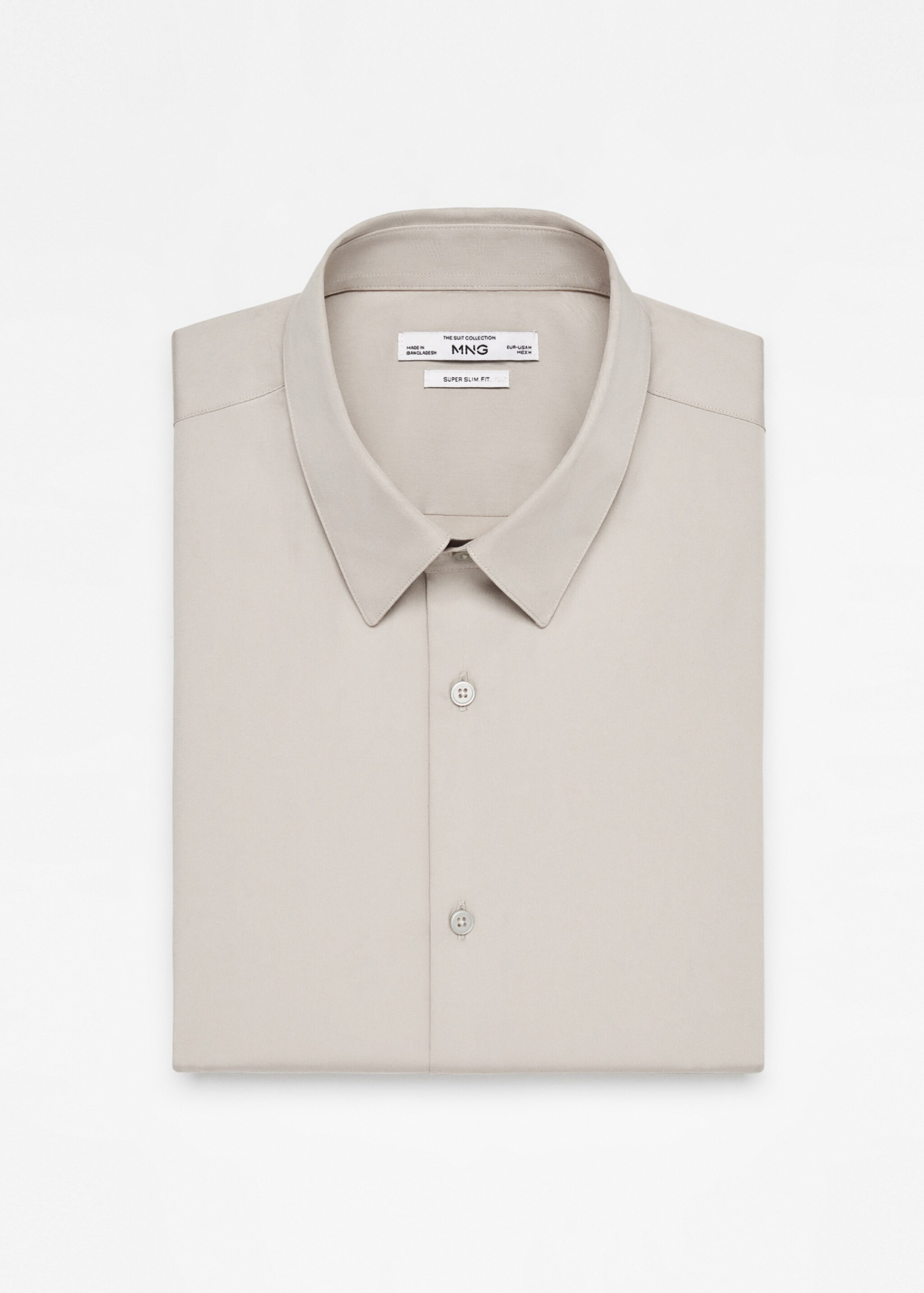 Super slim-fit poplin suit shirt - Details of the article 0