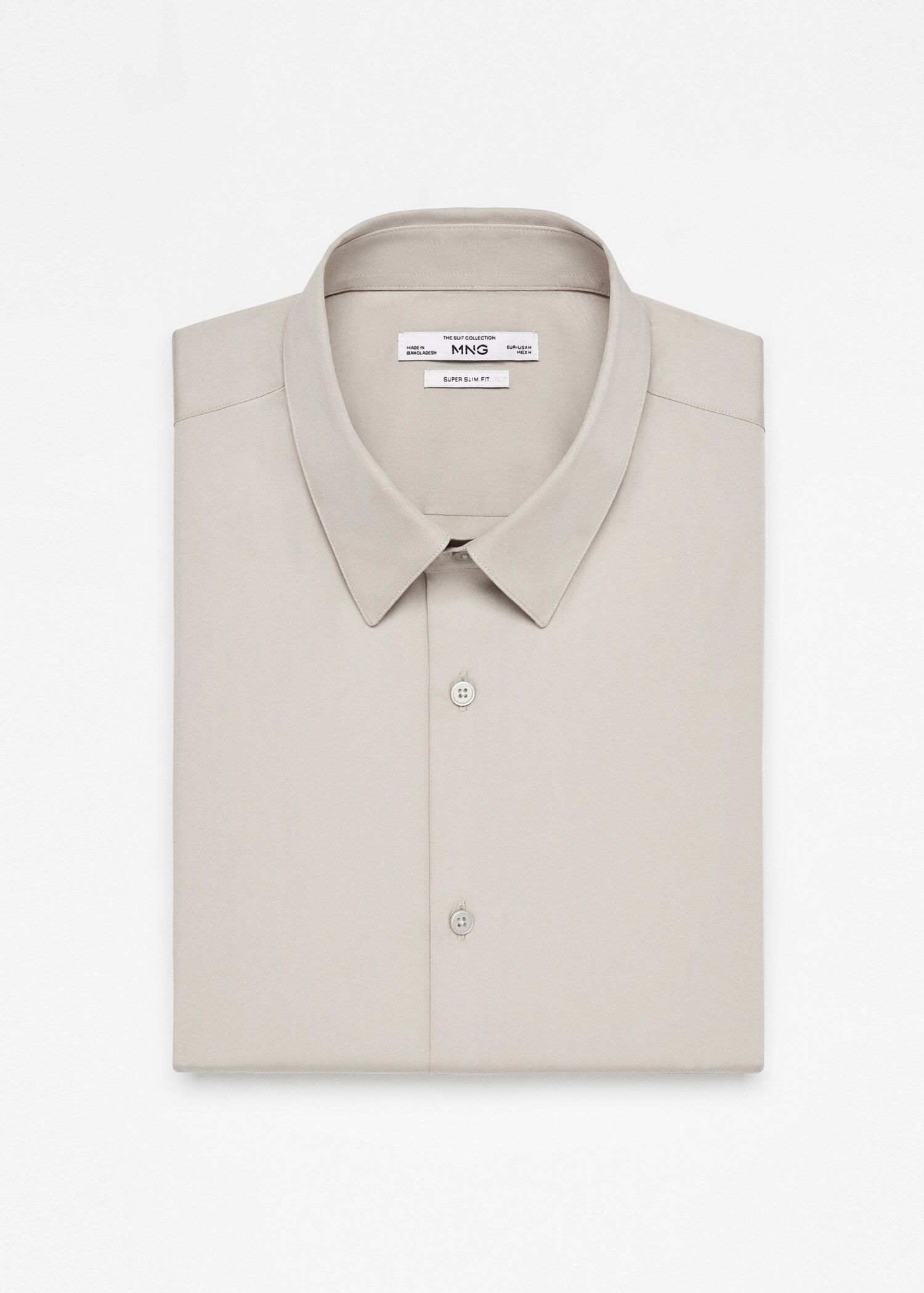 Super slim-fit poplin suit shirt - Details of the article 0