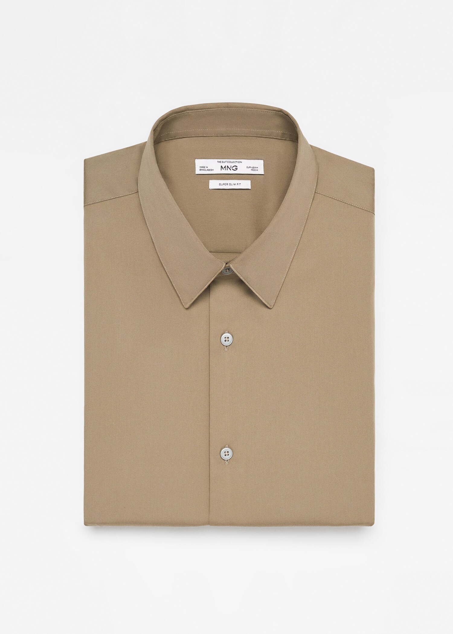 Super slim-fit poplin suit shirt - Details of the article 0