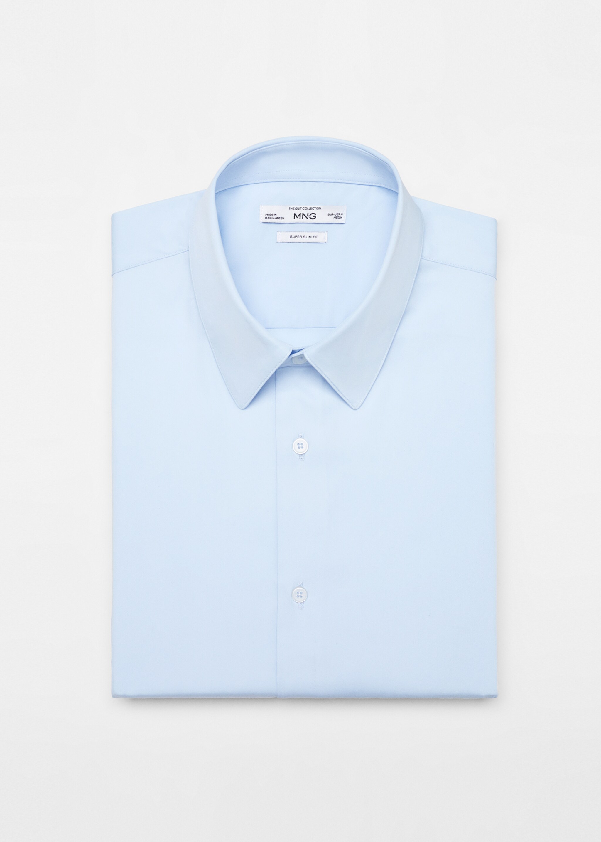 Πουκάμισο κοστουμιού super slim fit ποπλίνα - Λεπτομέρεια του προϊόντος 0