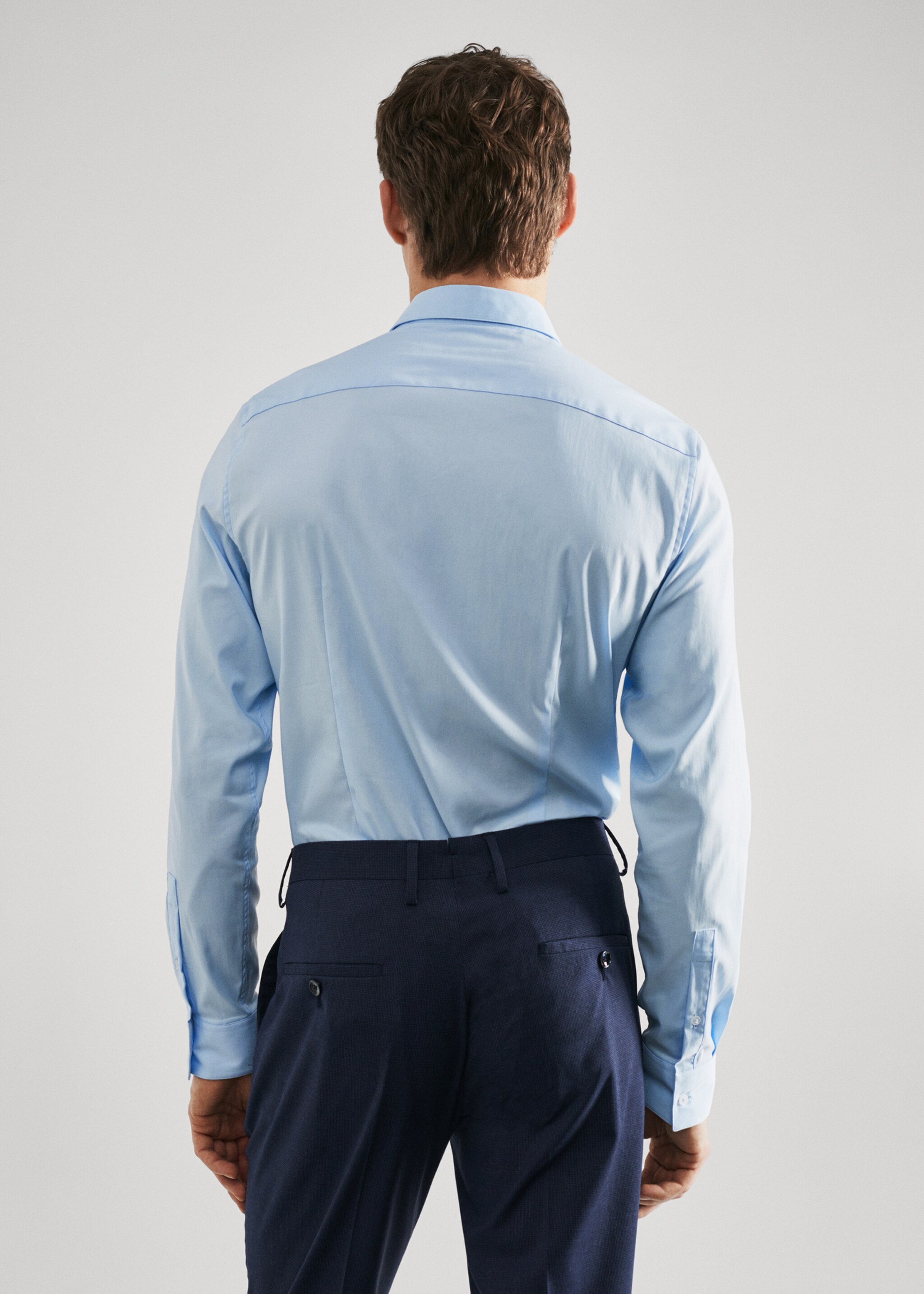 Πουκάμισο κοστουμιού super slim fit ποπλίνα - Πίσω όψη προϊόντος