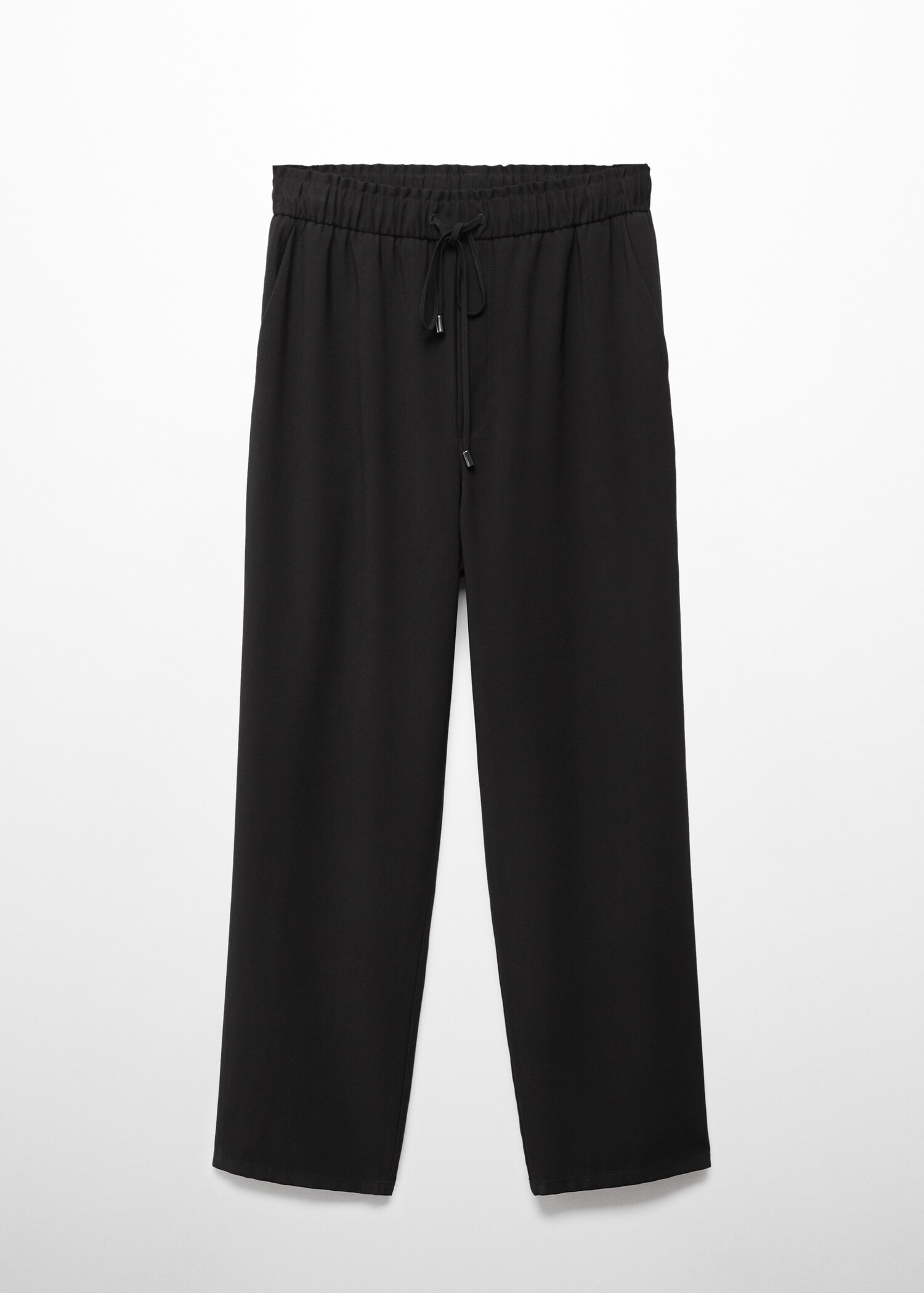 Flowy straight-fit trousers with bow - Article without model