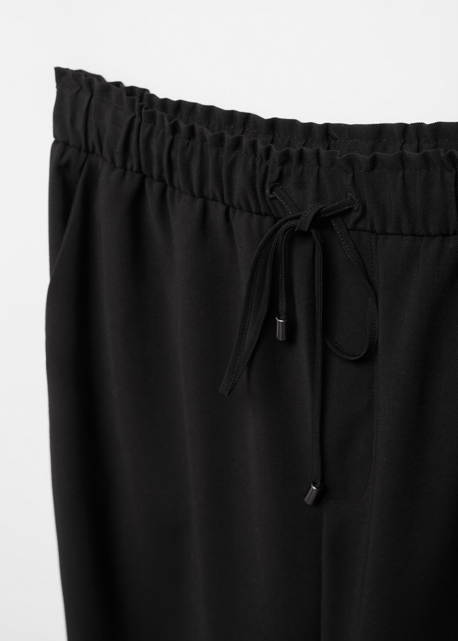 Flowy straight-fit trousers with bow - Details of the article 8