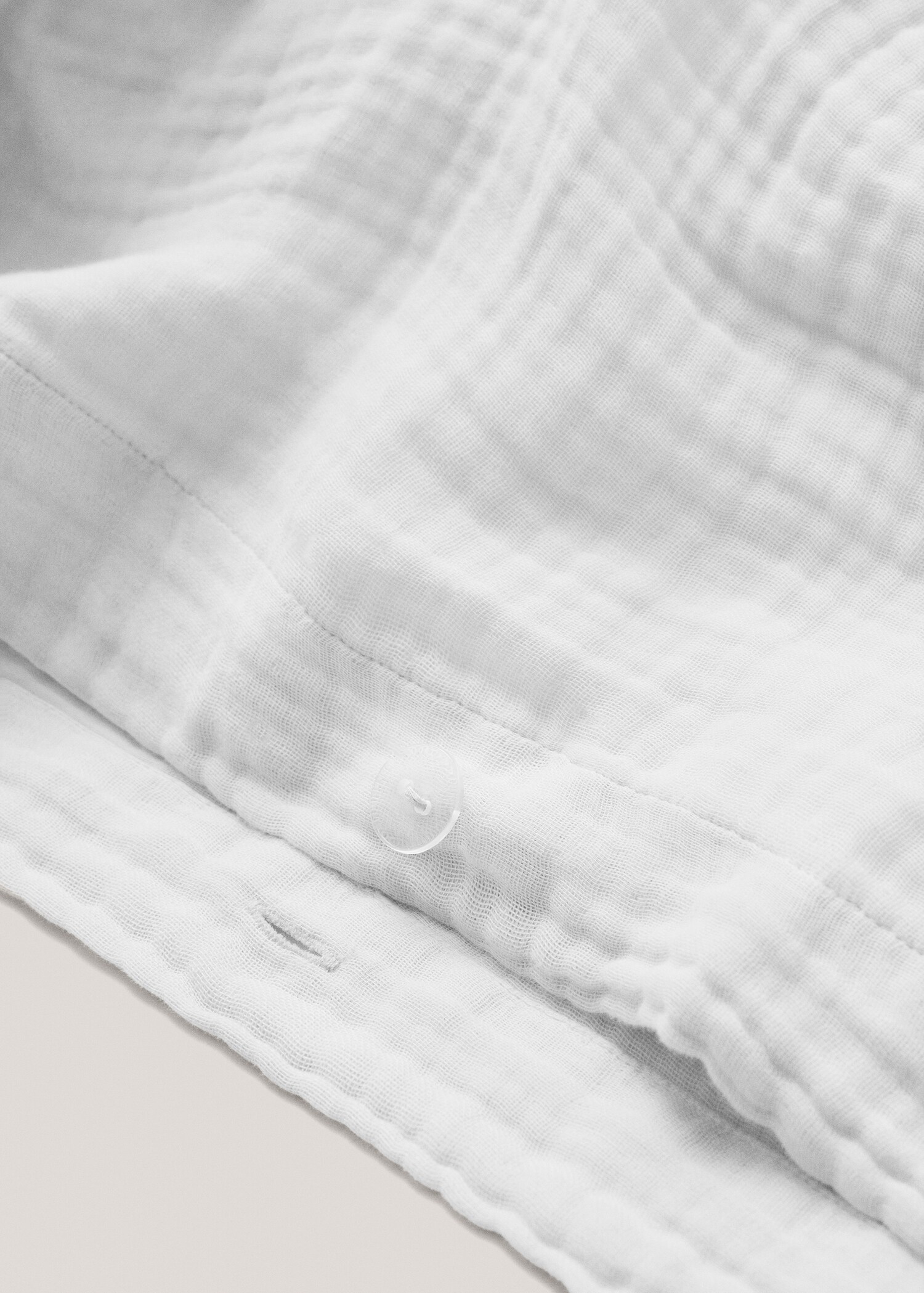 Cotton gauze duvet cover for king bed - Medium plane