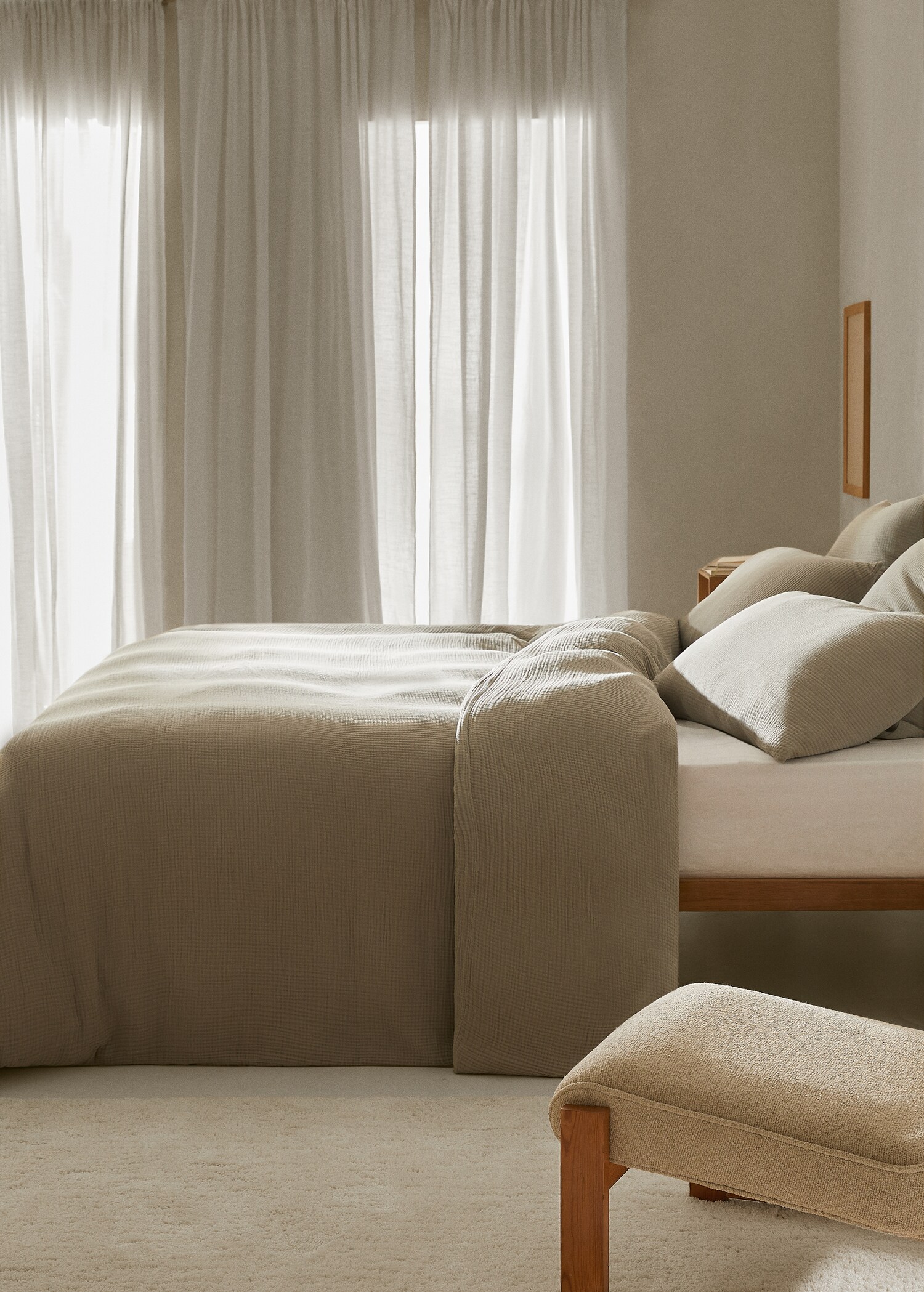 Cotton gauze duvet cover for king bed - Details of the article 7