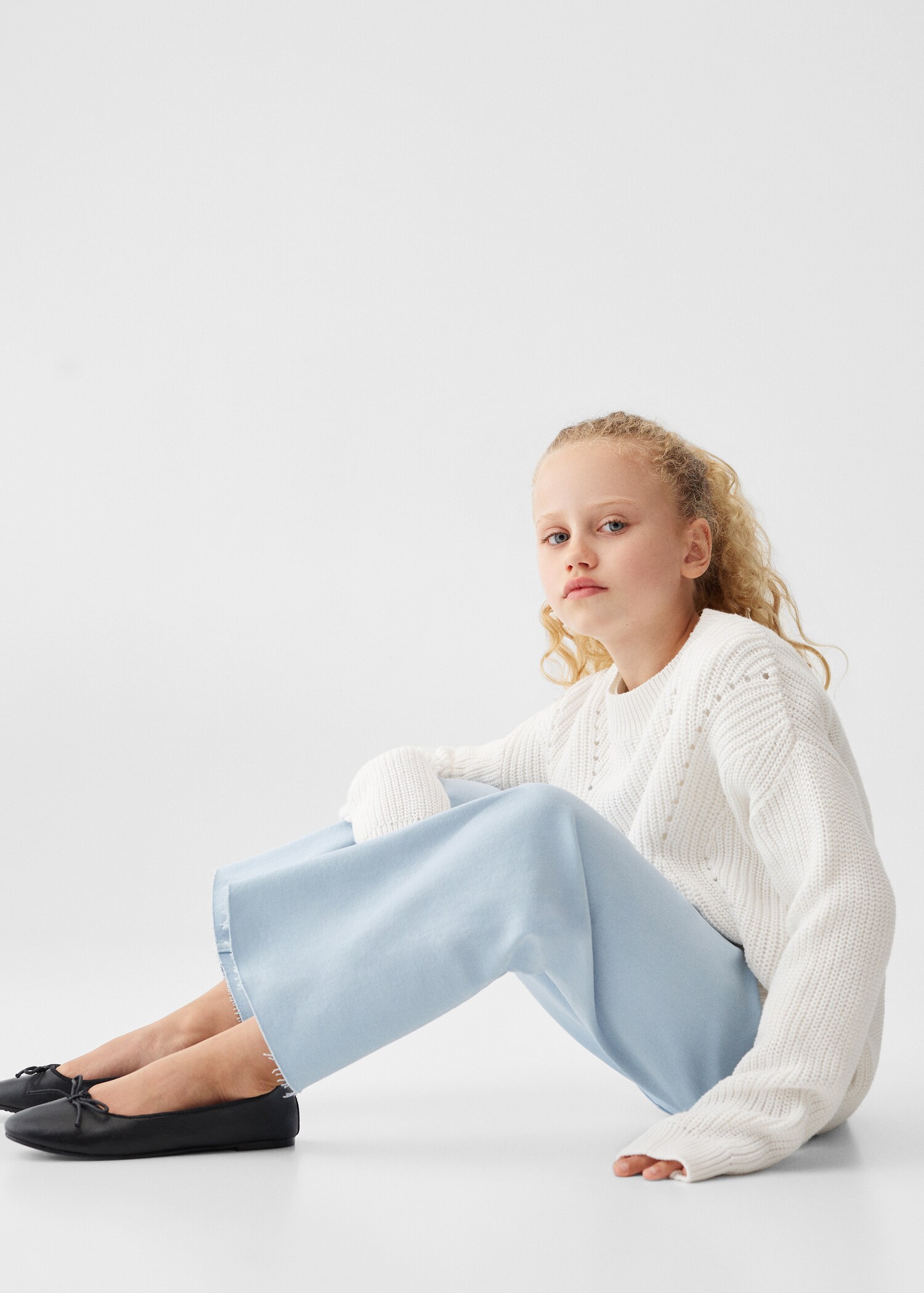 Frayed hem culotte jeans - Details of the article 2