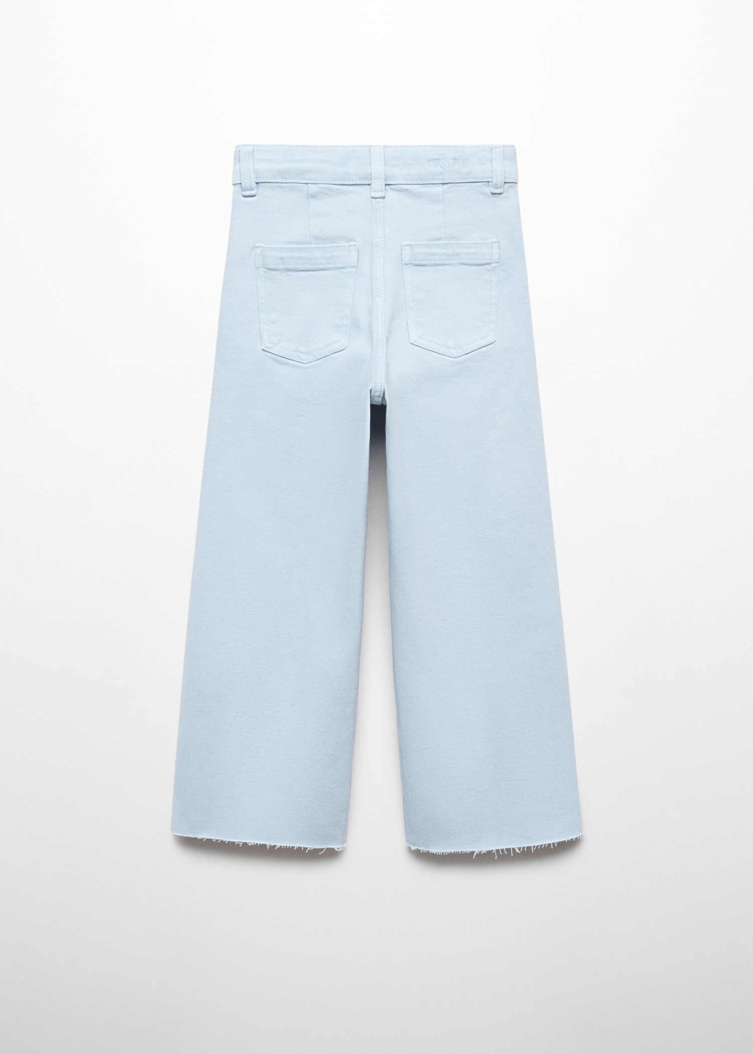 Frayed hem culotte jeans - Reverse of the article