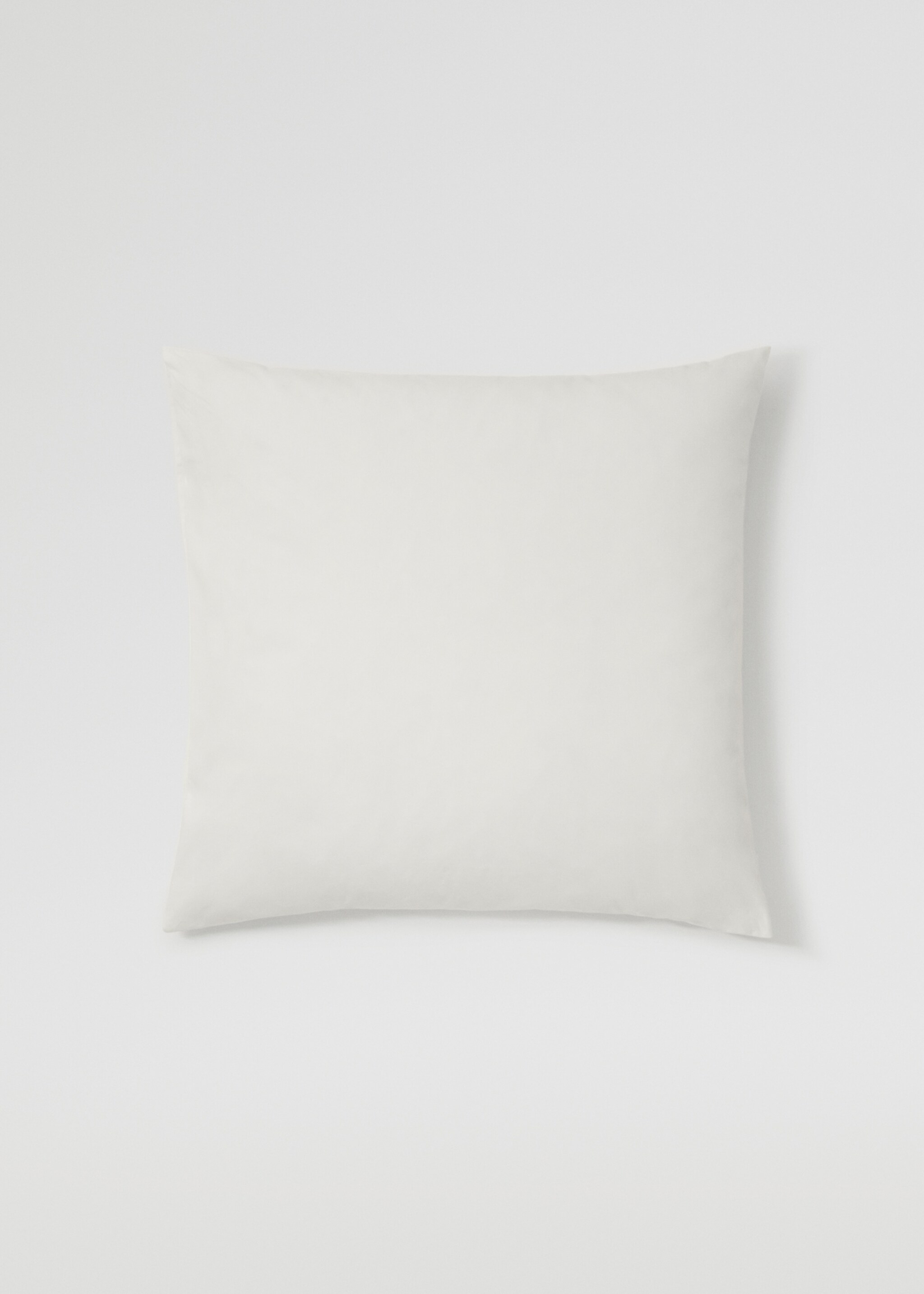 Cotton percale pillow case 60x60cm - Article without model, White. Ref: 57021504-00.