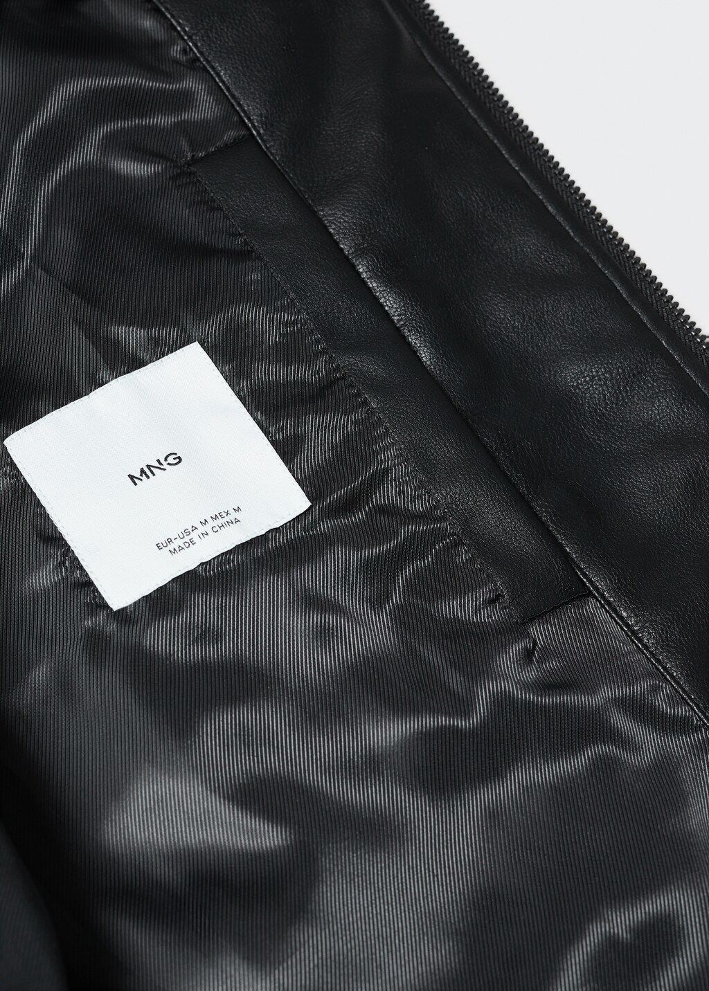 Leather-effect jacket with zips - Men | MANGO OUTLET USA