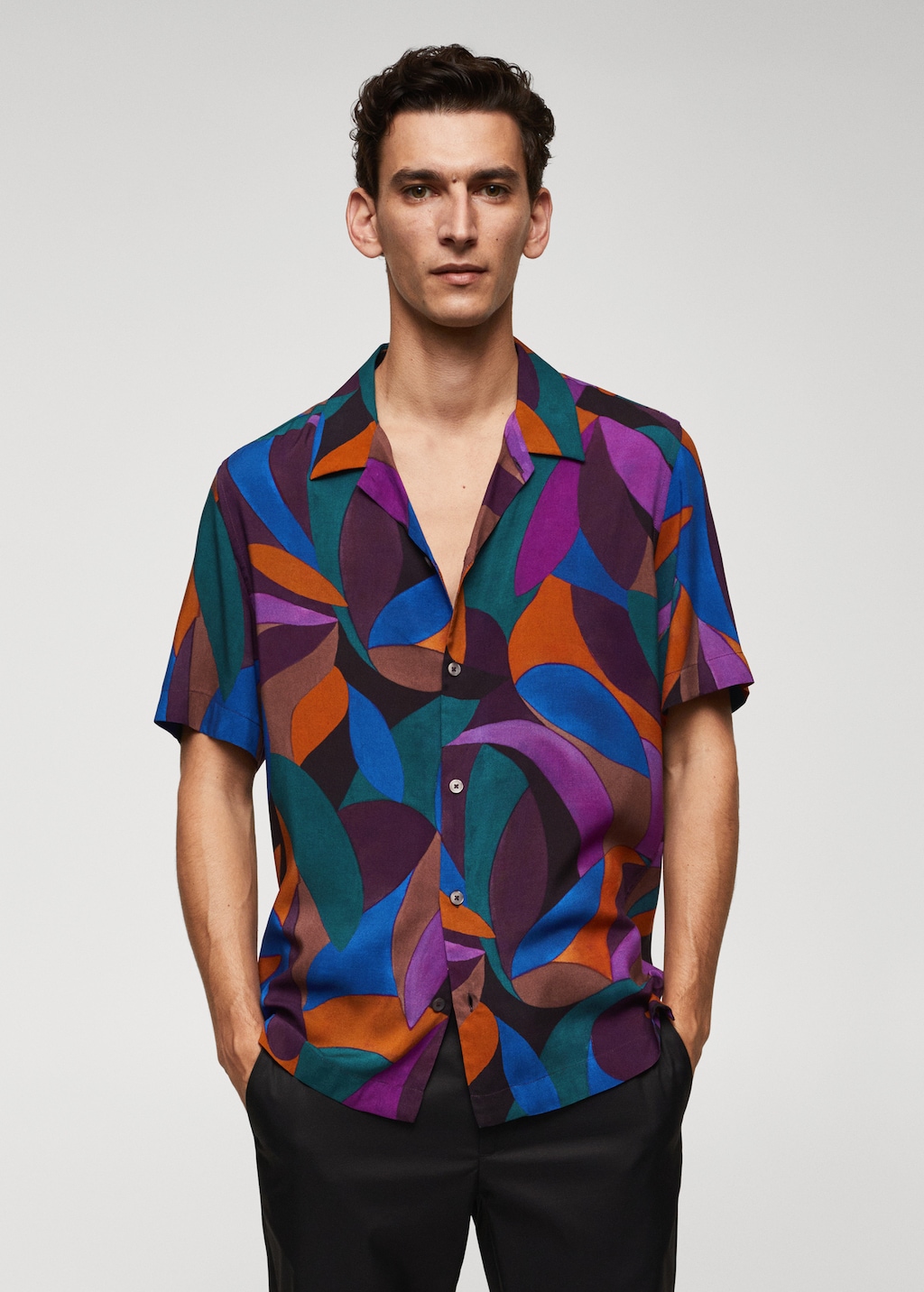 Camicia bowling stampa geometrica Uomo MANGO OUTLET Italia