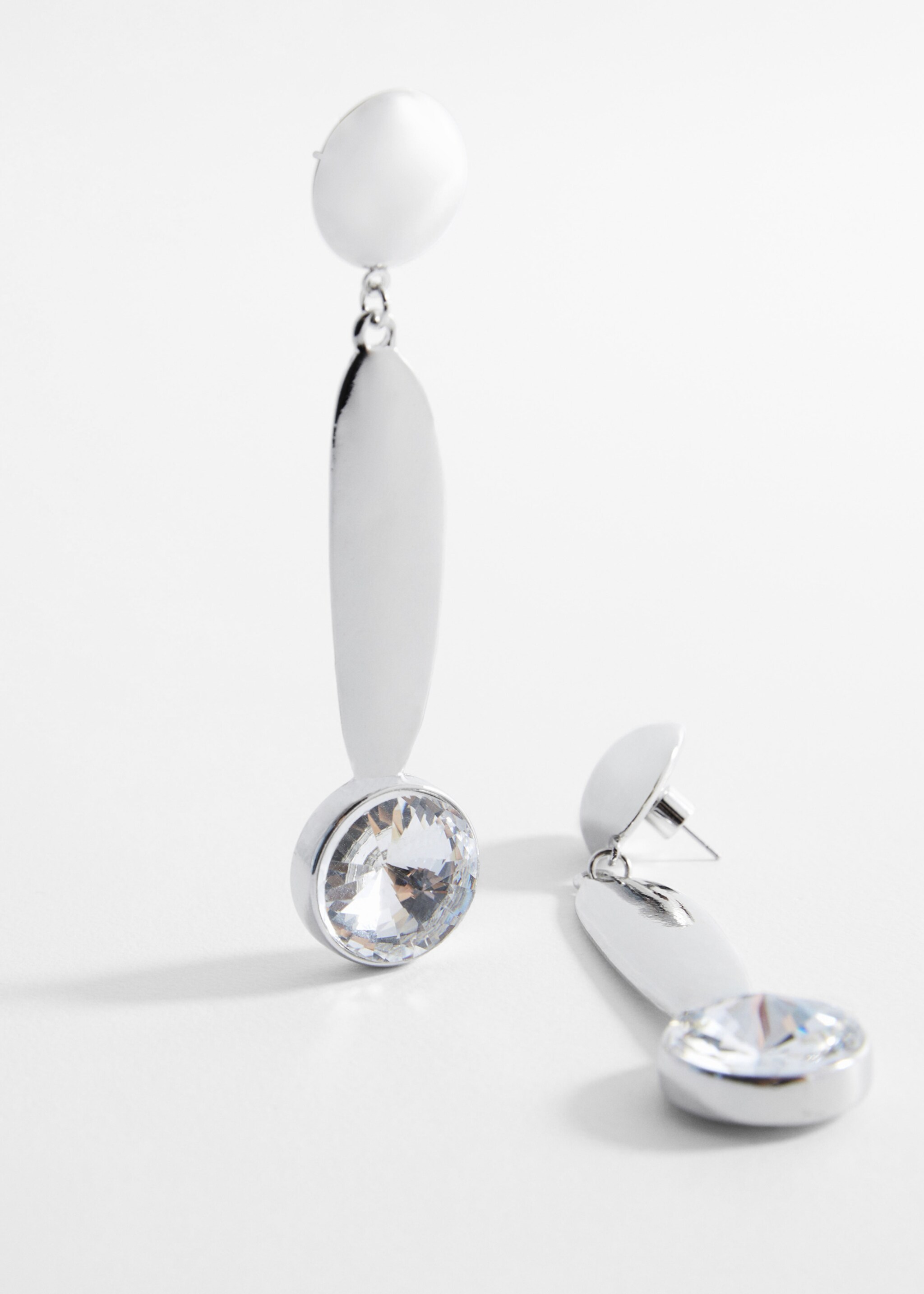 Long crystal earrings - Medium plane