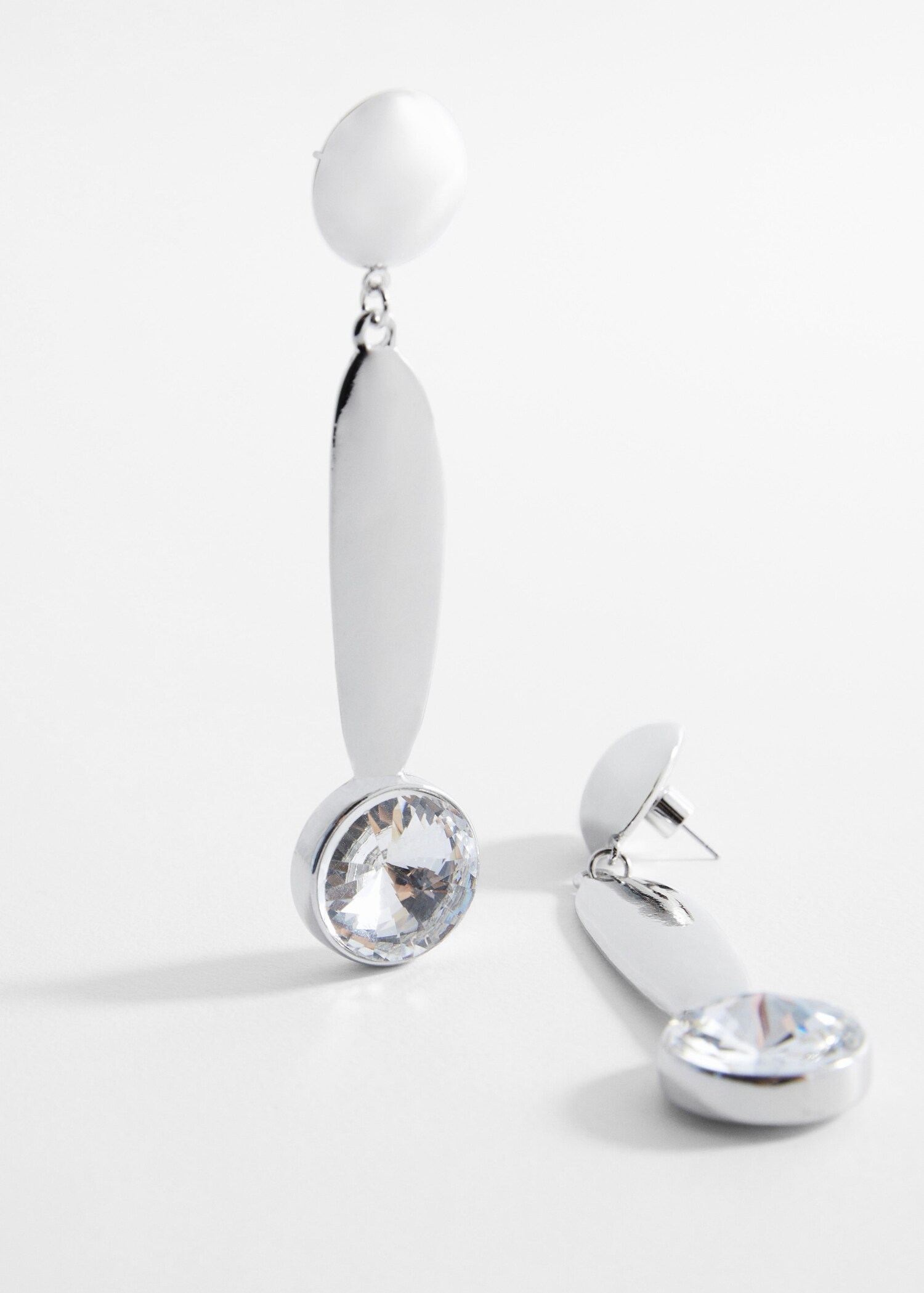 Long crystal earrings - Medium plane
