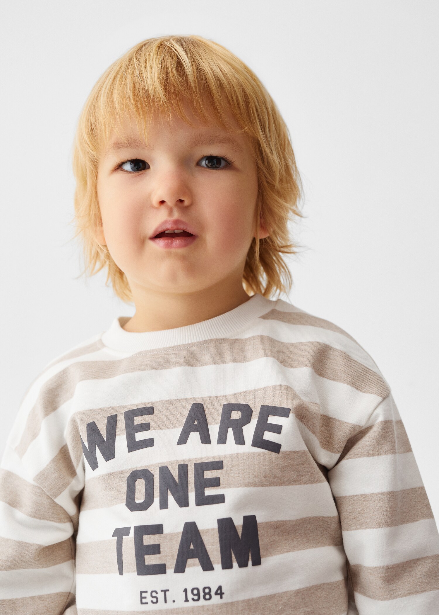 Gestreiftes Baumwoll-Sweatshirt - Detail des Artikels 1