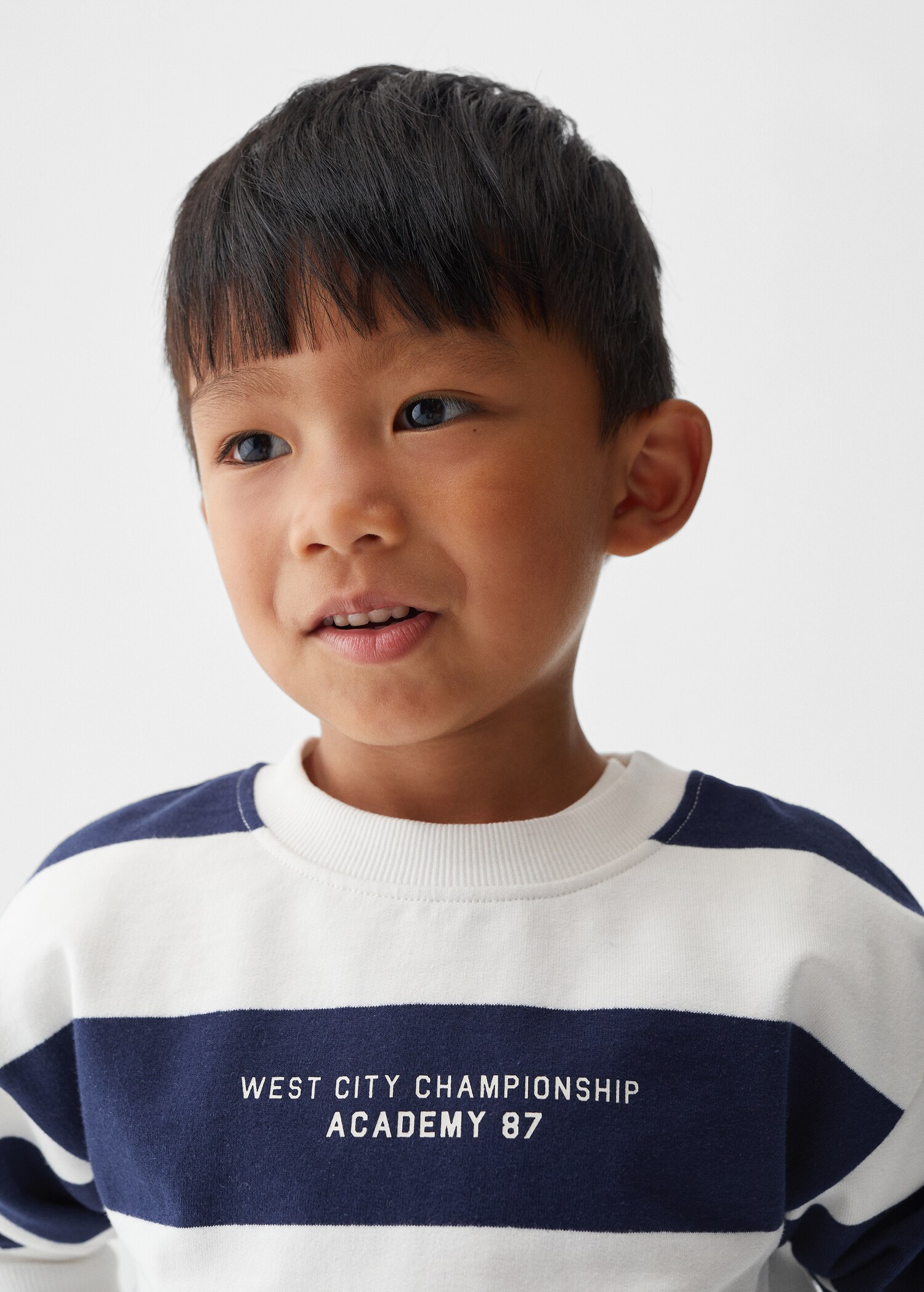 Gestreiftes Baumwoll-Sweatshirt - Detail des Artikels 1