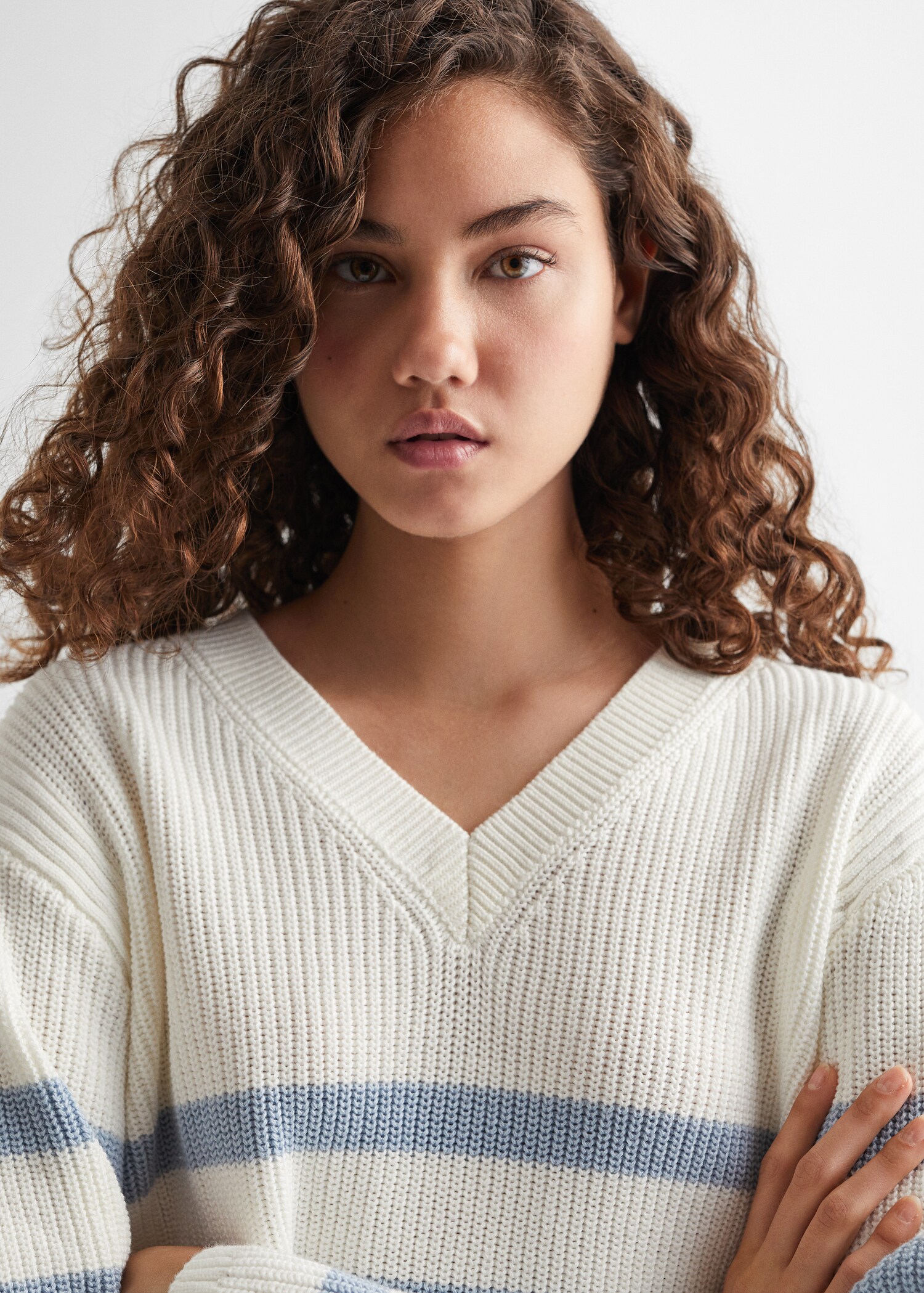 Knit striped sweater - Details of the article 1