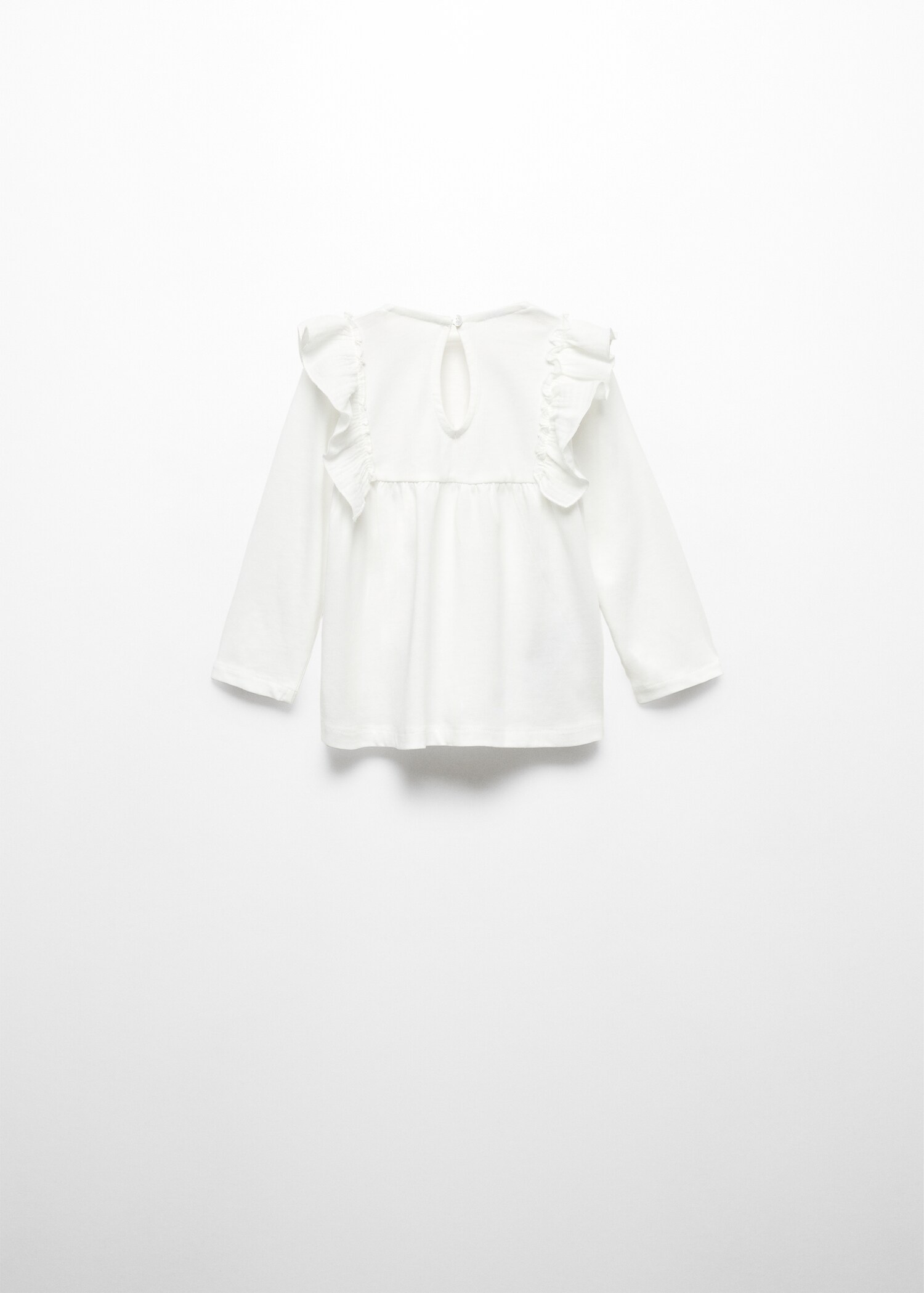 Long -sleeved t-shirt with ruffles - Reverse of the article