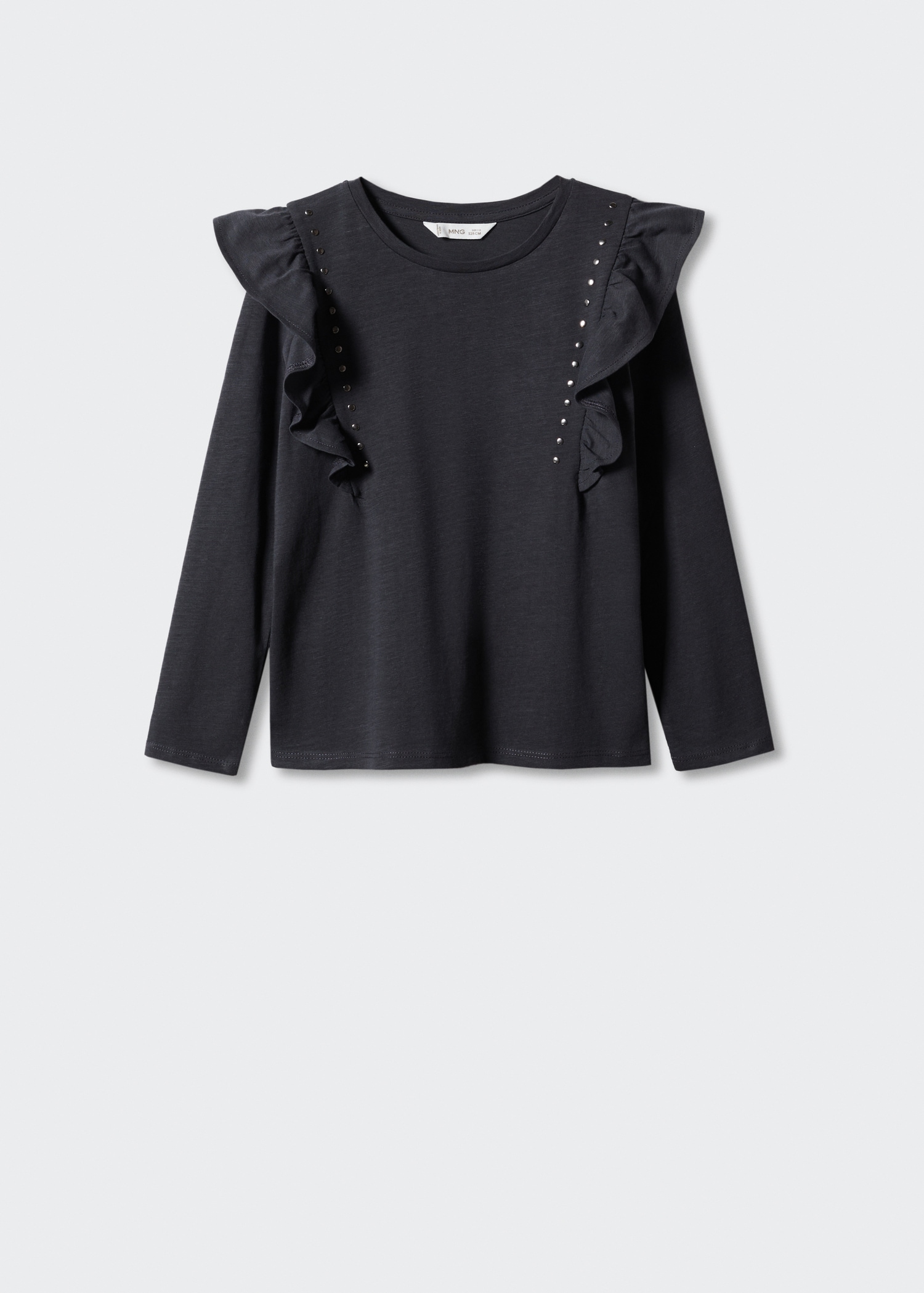 Long -sleeved t-shirt with ruffles - Girls | MANGO OUTLET Greece