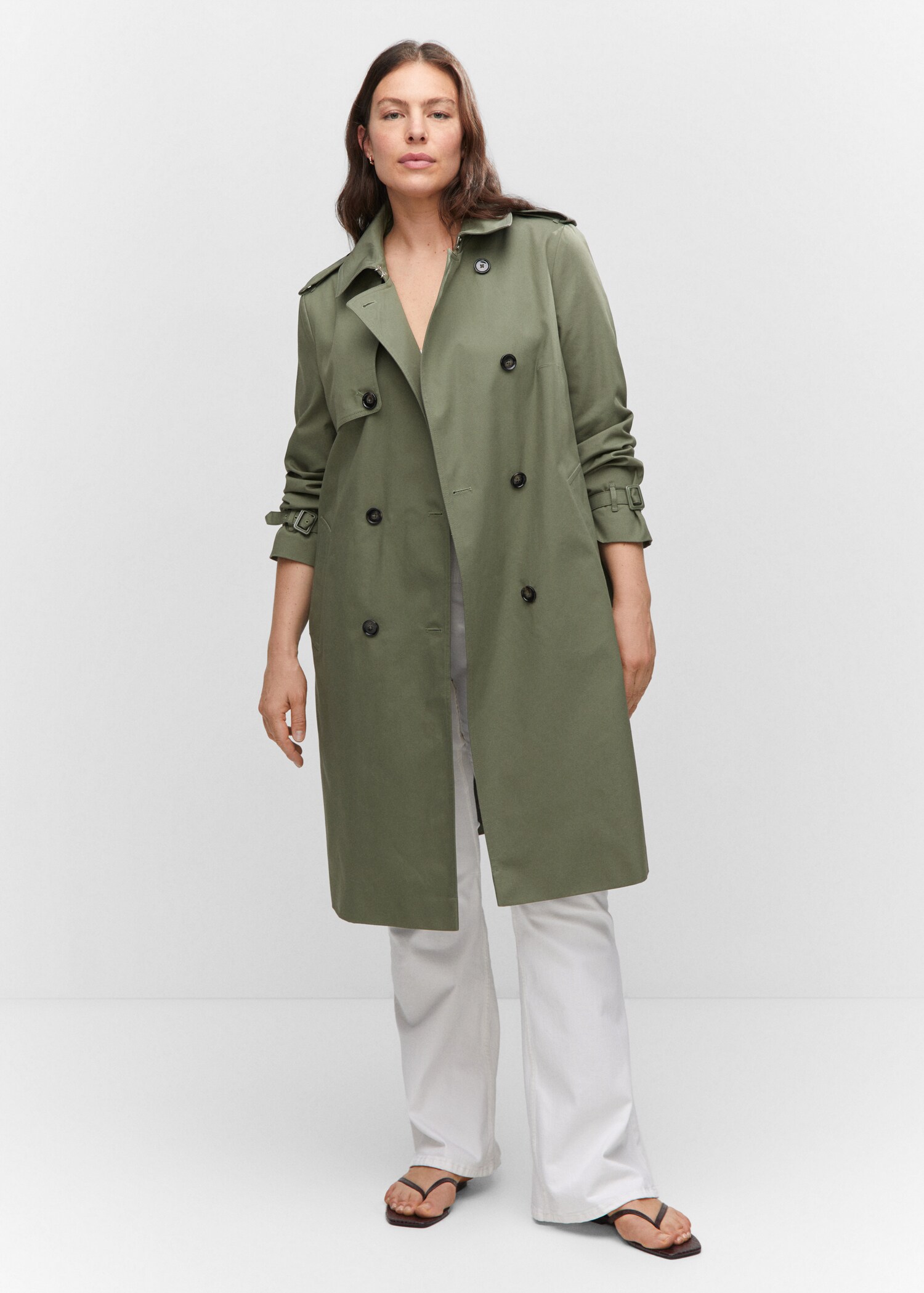 Klassischer Trenchcoat mit Gürtel - Detail des Artikels 3