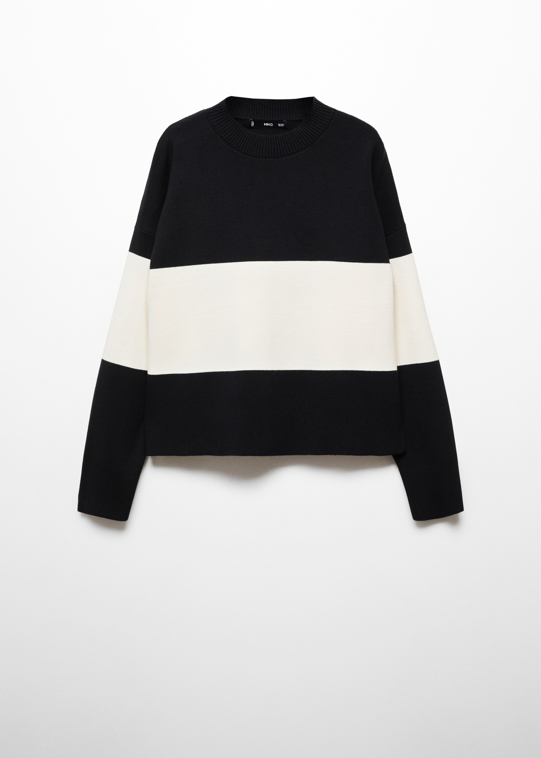 Svetr oversize s proužky - Zboží bez modelu, Černá. Ref: 57023799-00.