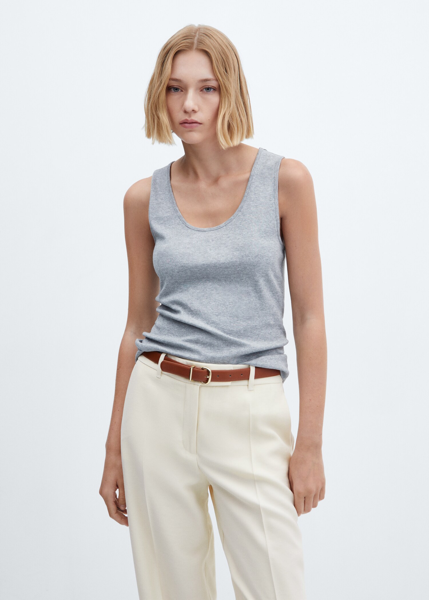 Low-waist wide leg trousers - Details of the article 1