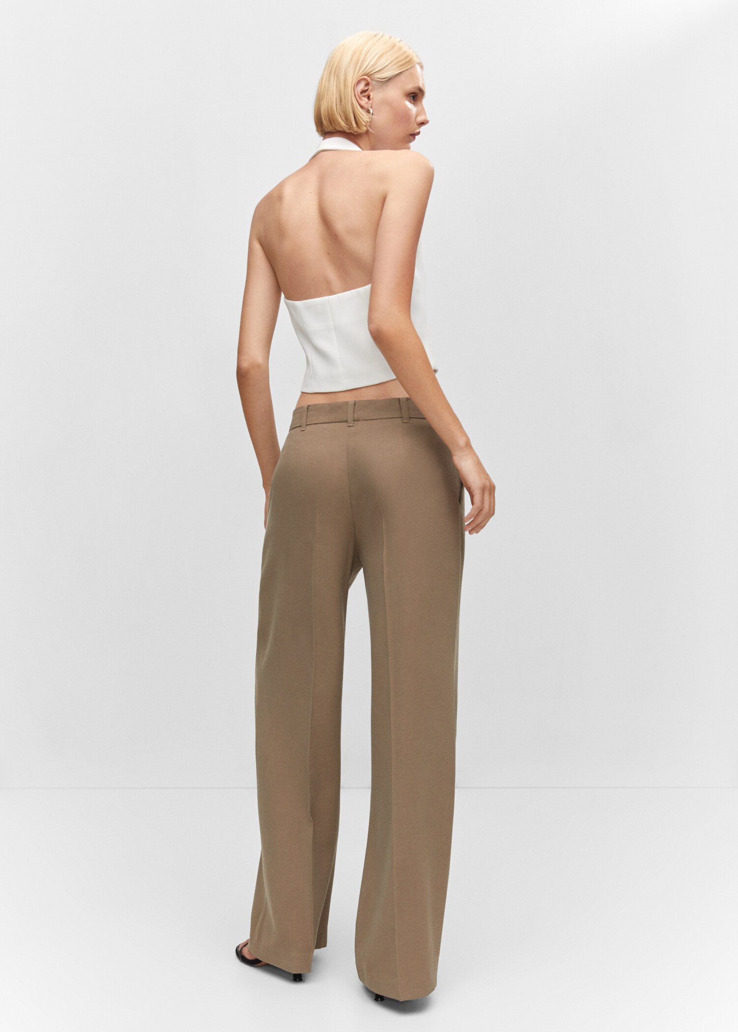 Low-waist wide-leg trousers - Reverse of the article