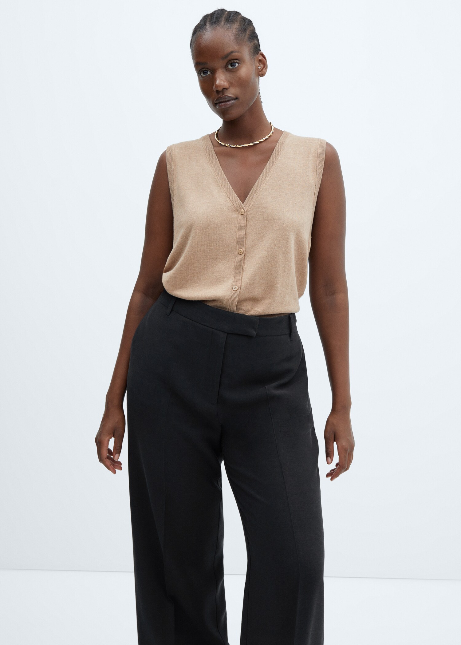 Low-waist wide-leg trousers - Details of the article 5