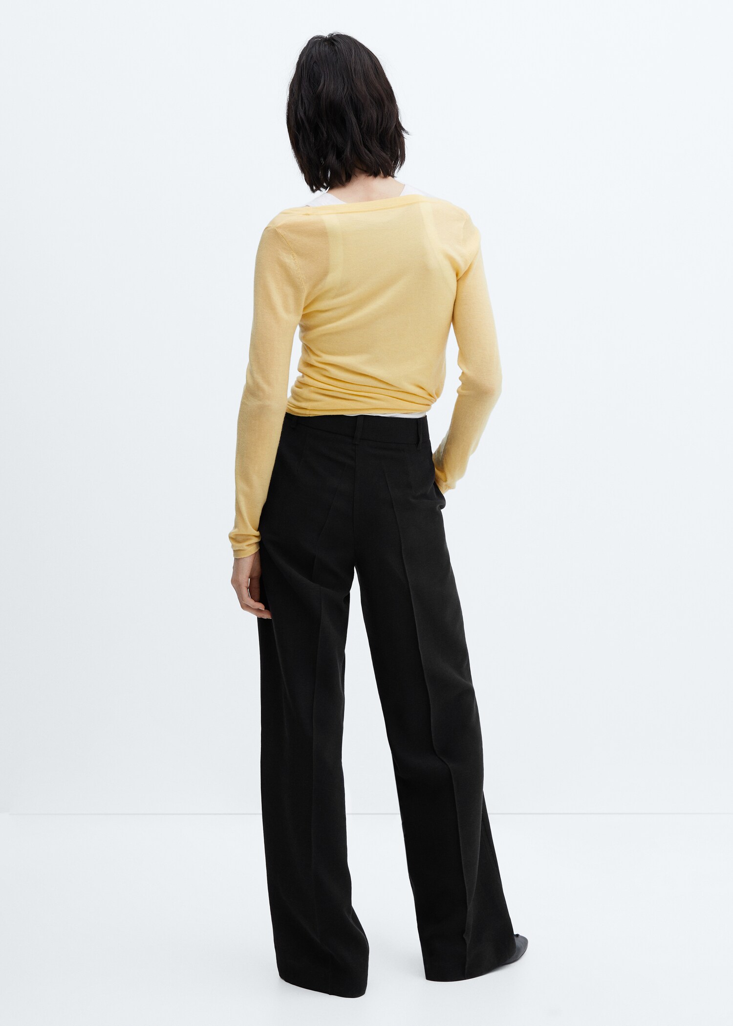 Low-waist wide-leg trousers - Reverse of the article