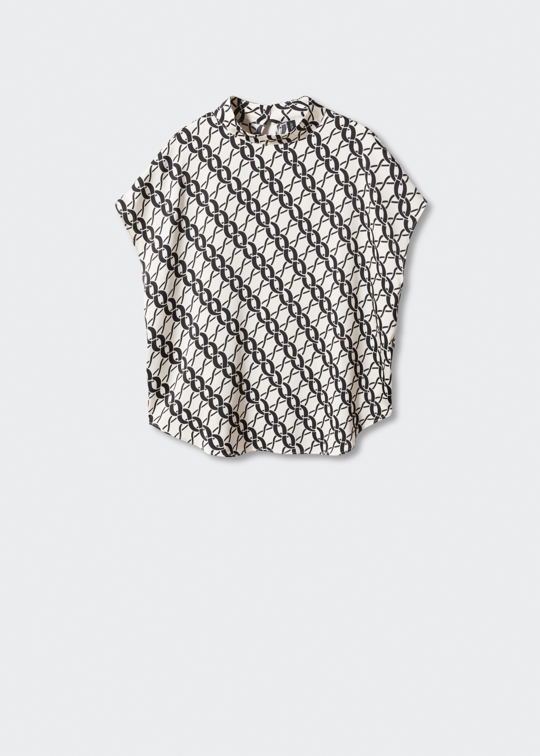 Chain print blouse - Article without model, Off White. Ref: 57023810-00.