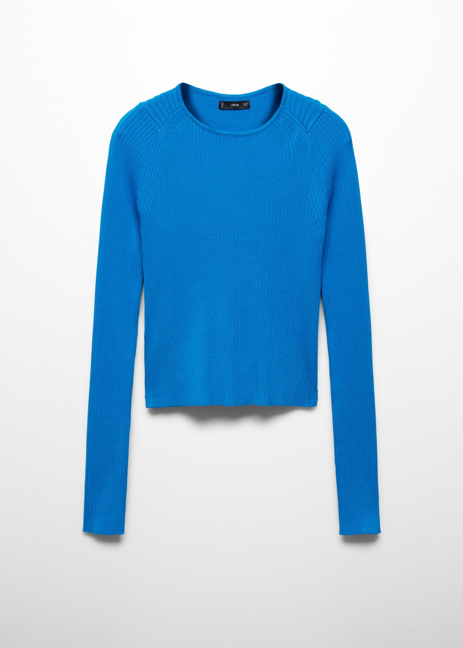 Ribbed round-neck sweater - Article without model