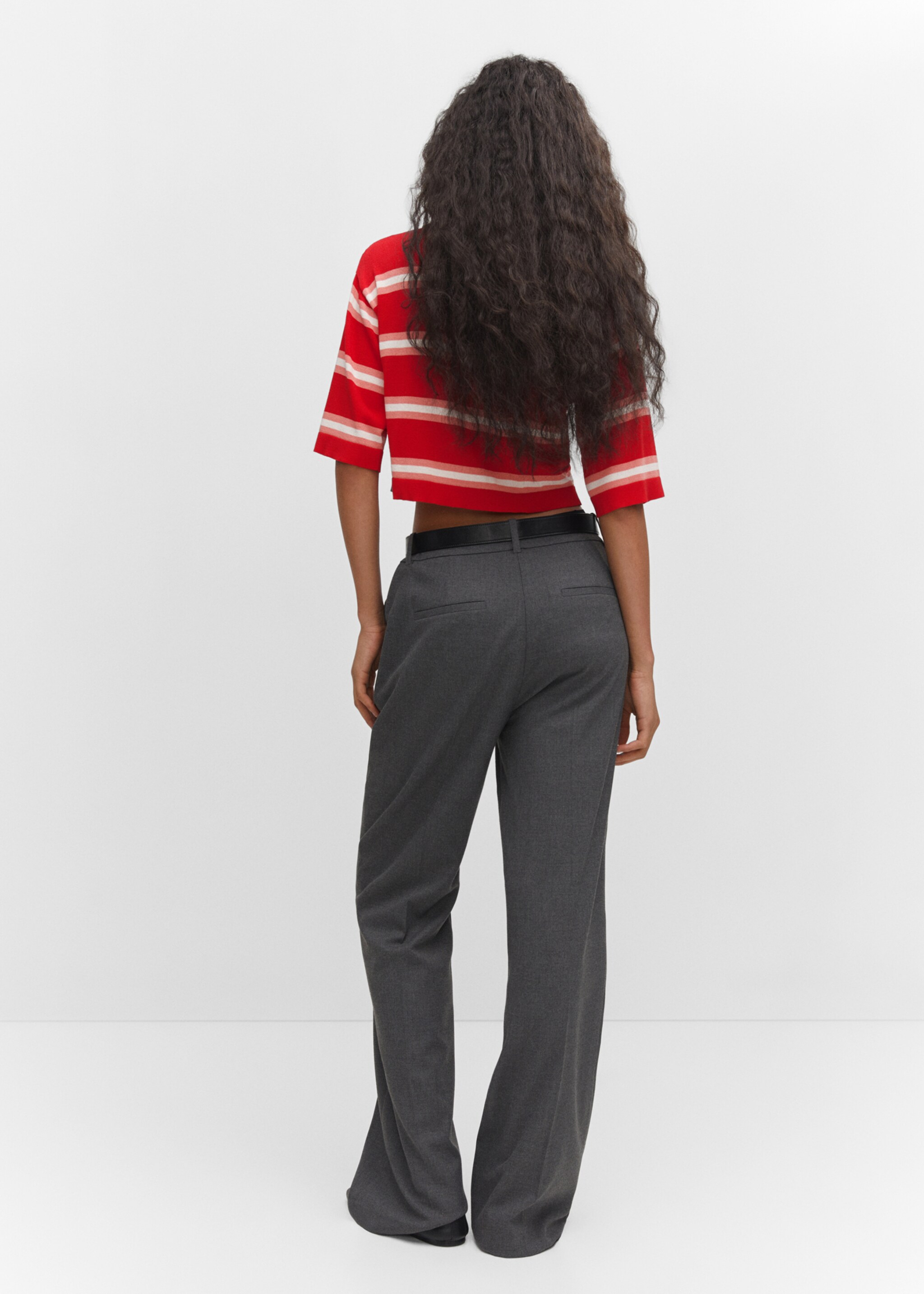 Pull-over style polo rayures - Verso de l’article