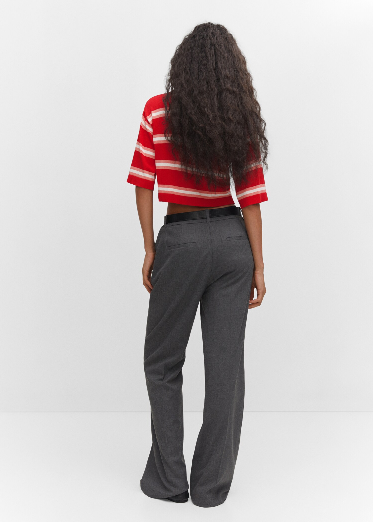 Striped polo-style sweater - Reverse of the article