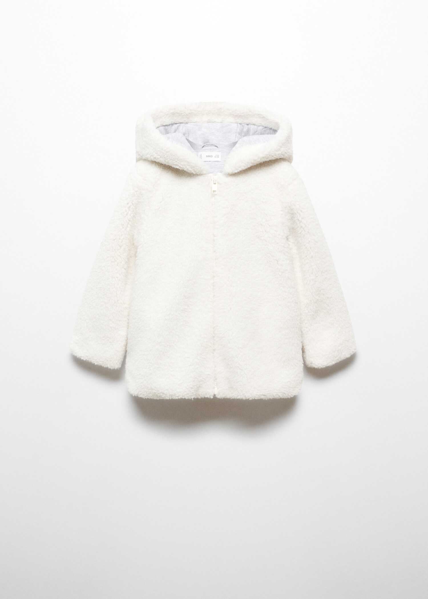 Hooded fur-effect coat - Article without model