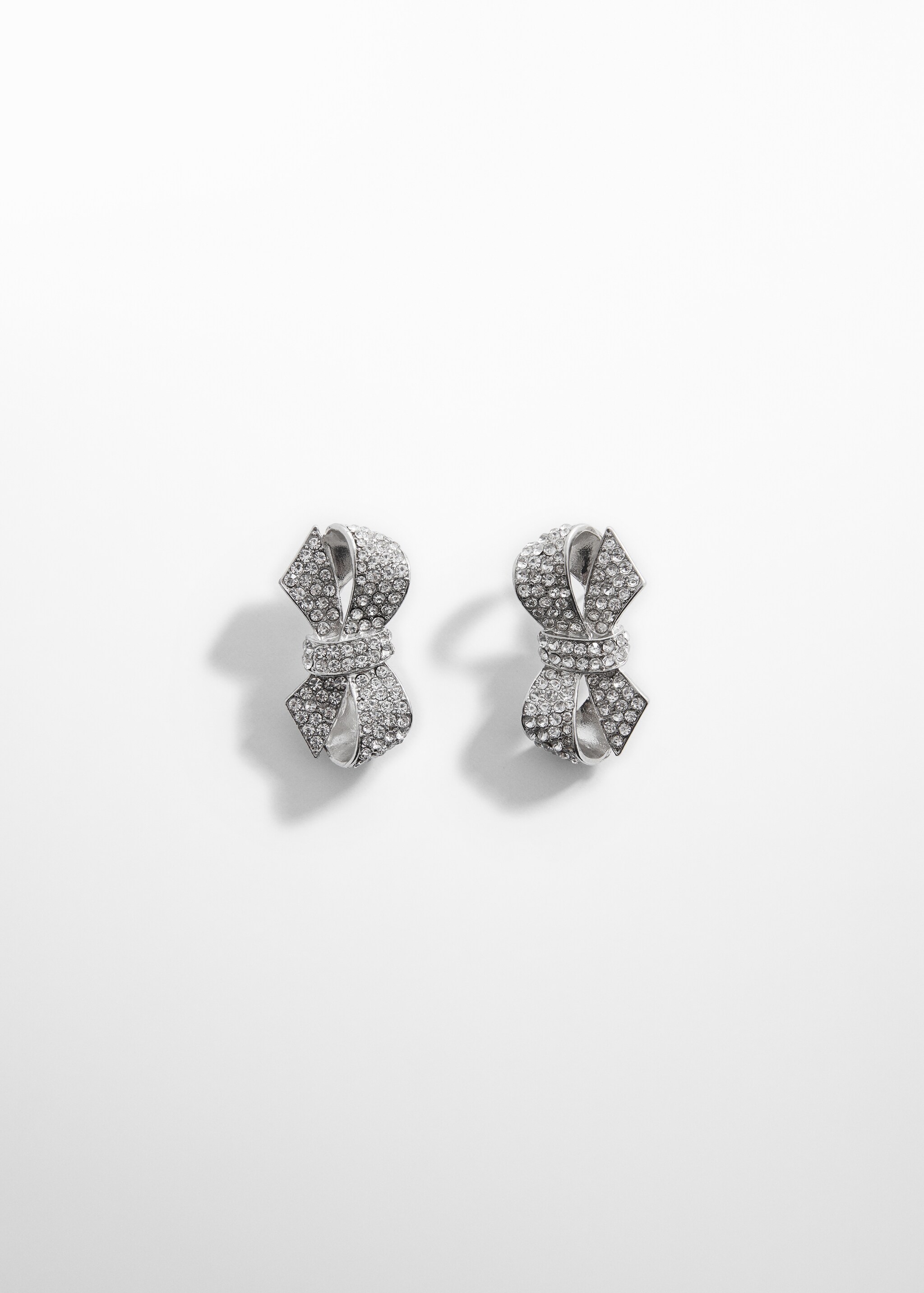 Rhinestone bow earrings - Article without model