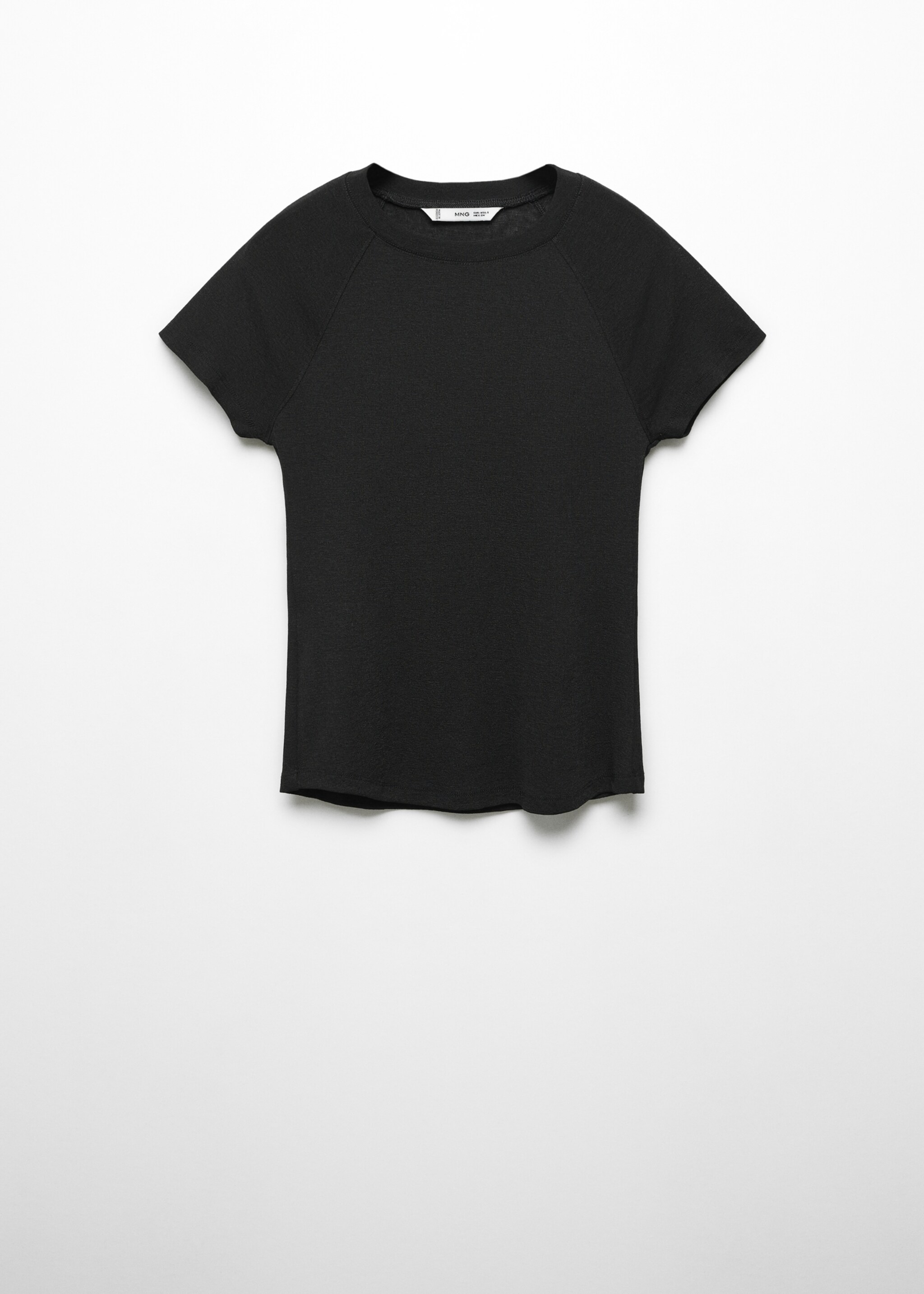 Flecked T-shirt - Article without model, Black. Ref: 57024035-00.