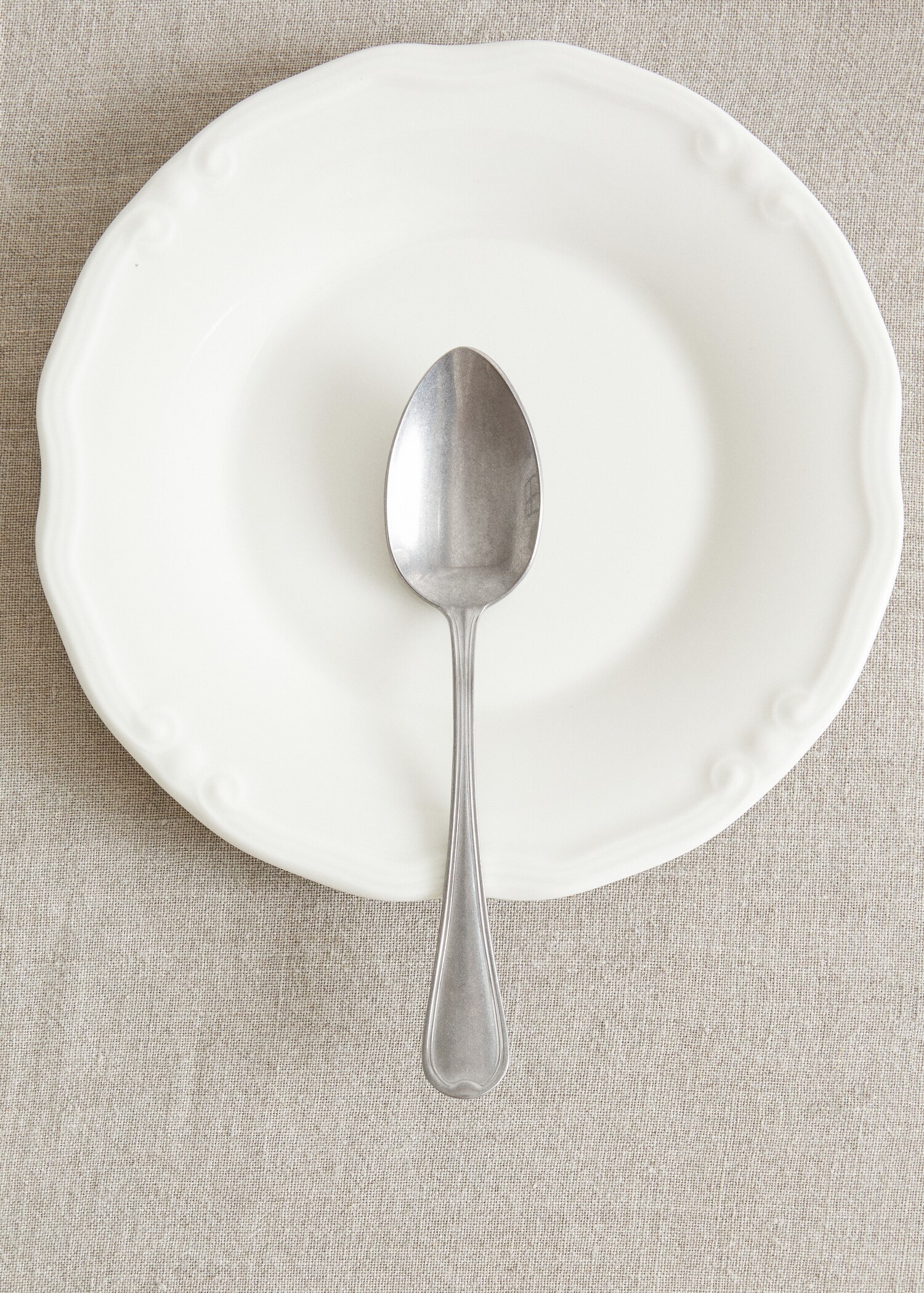 Pack of 4 old silver dessert spoons - Details of the article 8