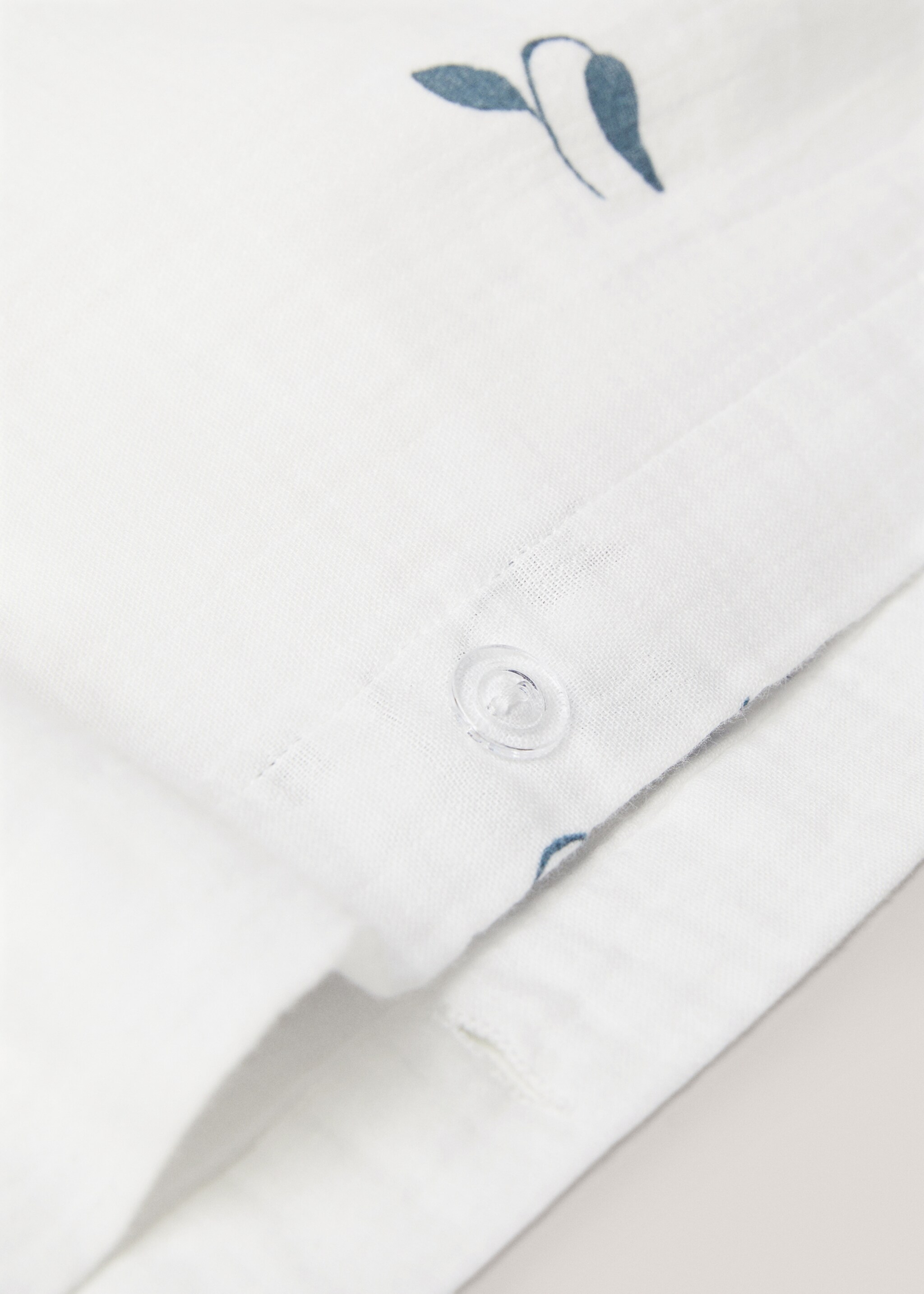 Povlak na přikrývku s květinovým potiskem na postel 180 cm - Detail zboží 1, Modrá. Ref: 57024046-00.