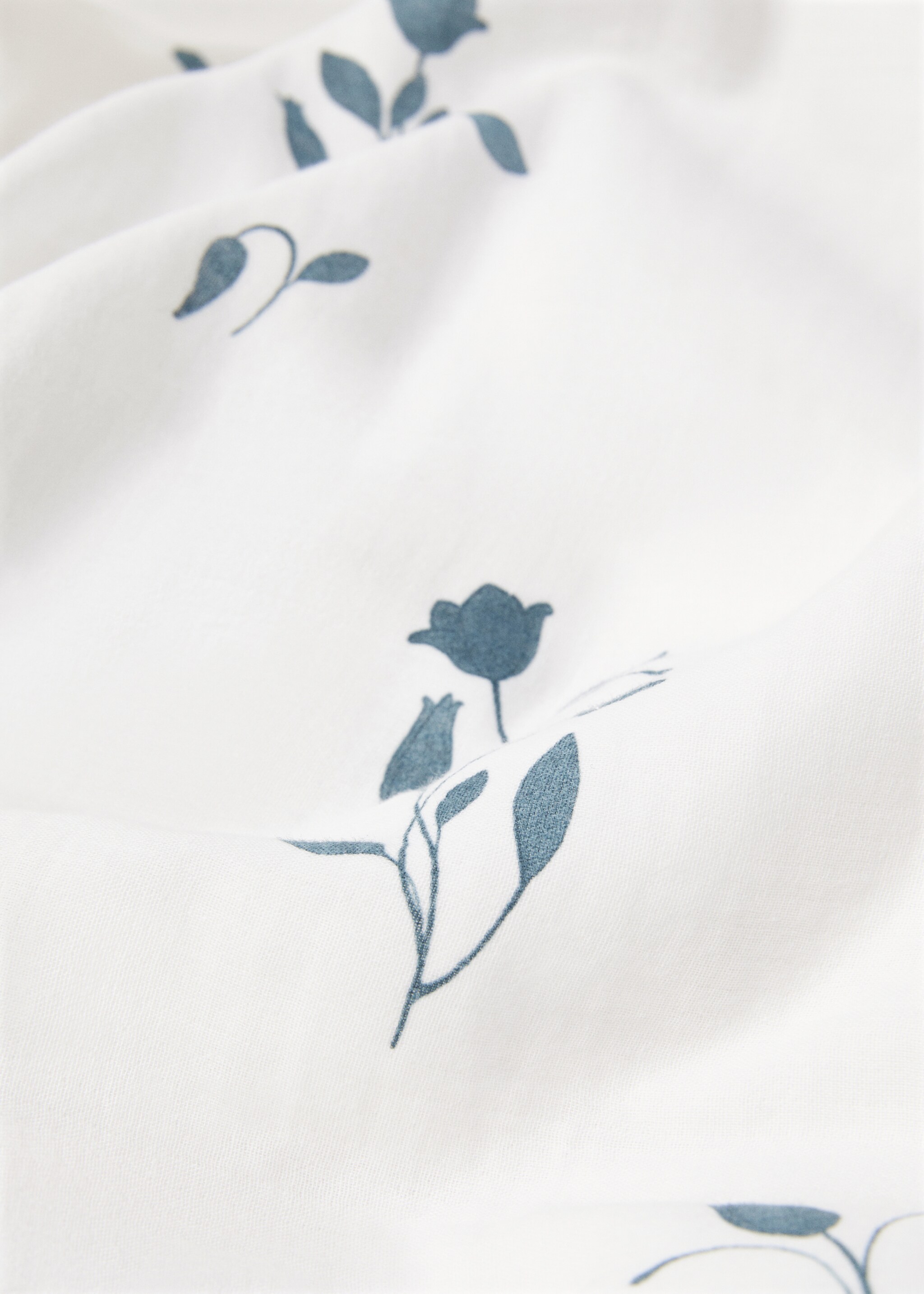 Povlak na přikrývku s květinovým potiskem na postel 180 cm - Detail zboží 2, Modrá. Ref: 57024046-00.