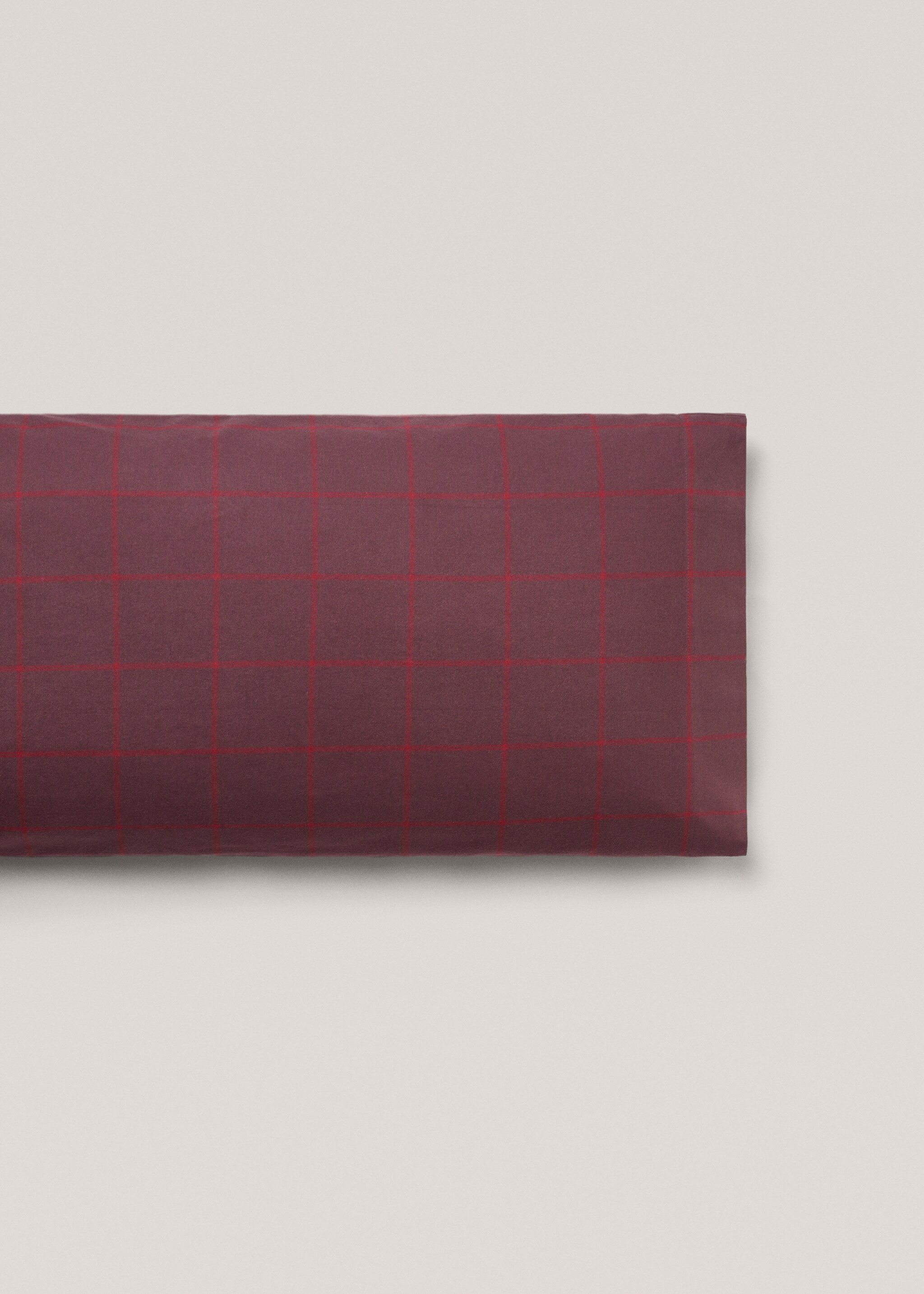 Check flannel pillowcase 45x110cm - Article without model