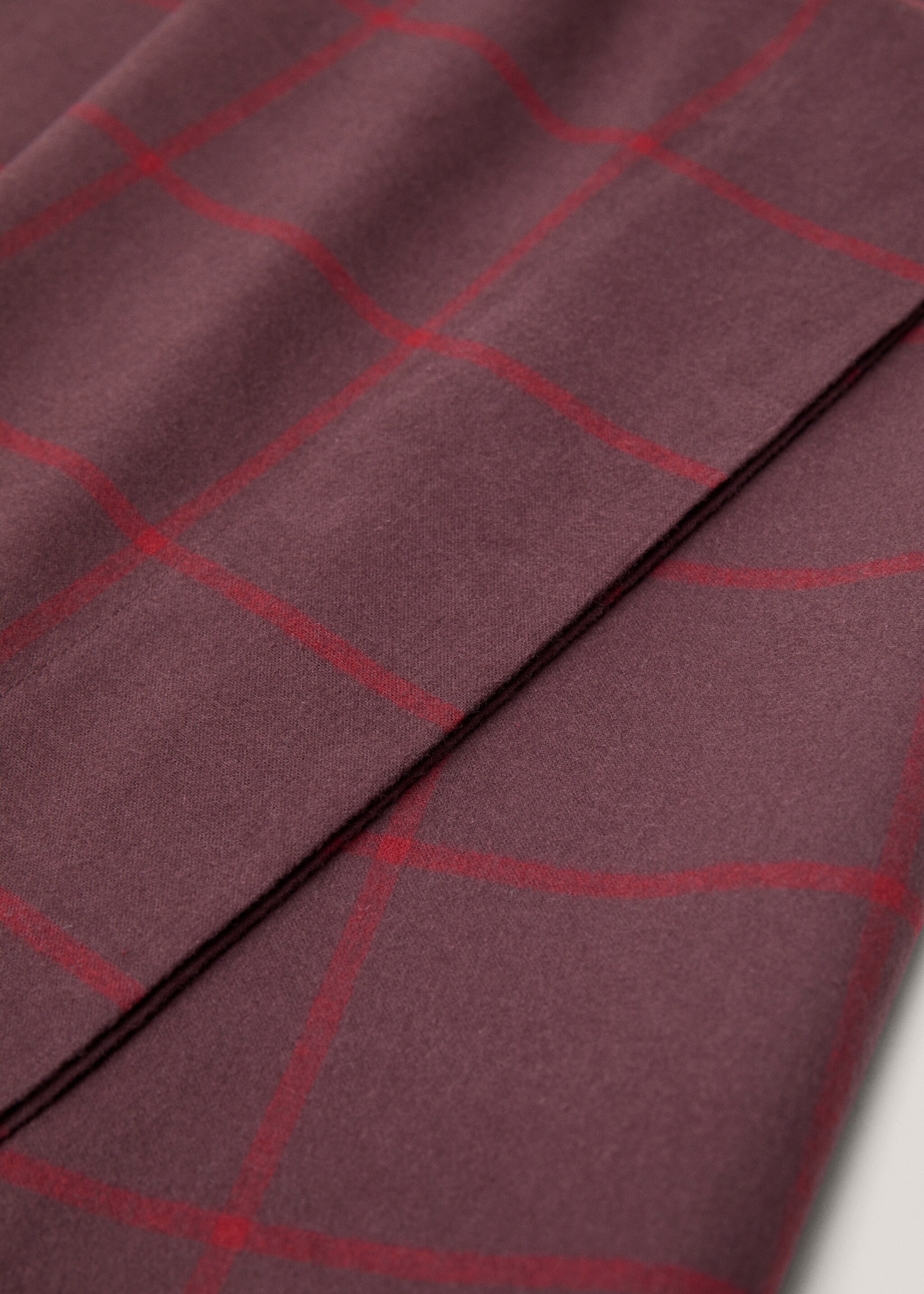 Check flannel pillowcase 45x110cm - Details of the article 2