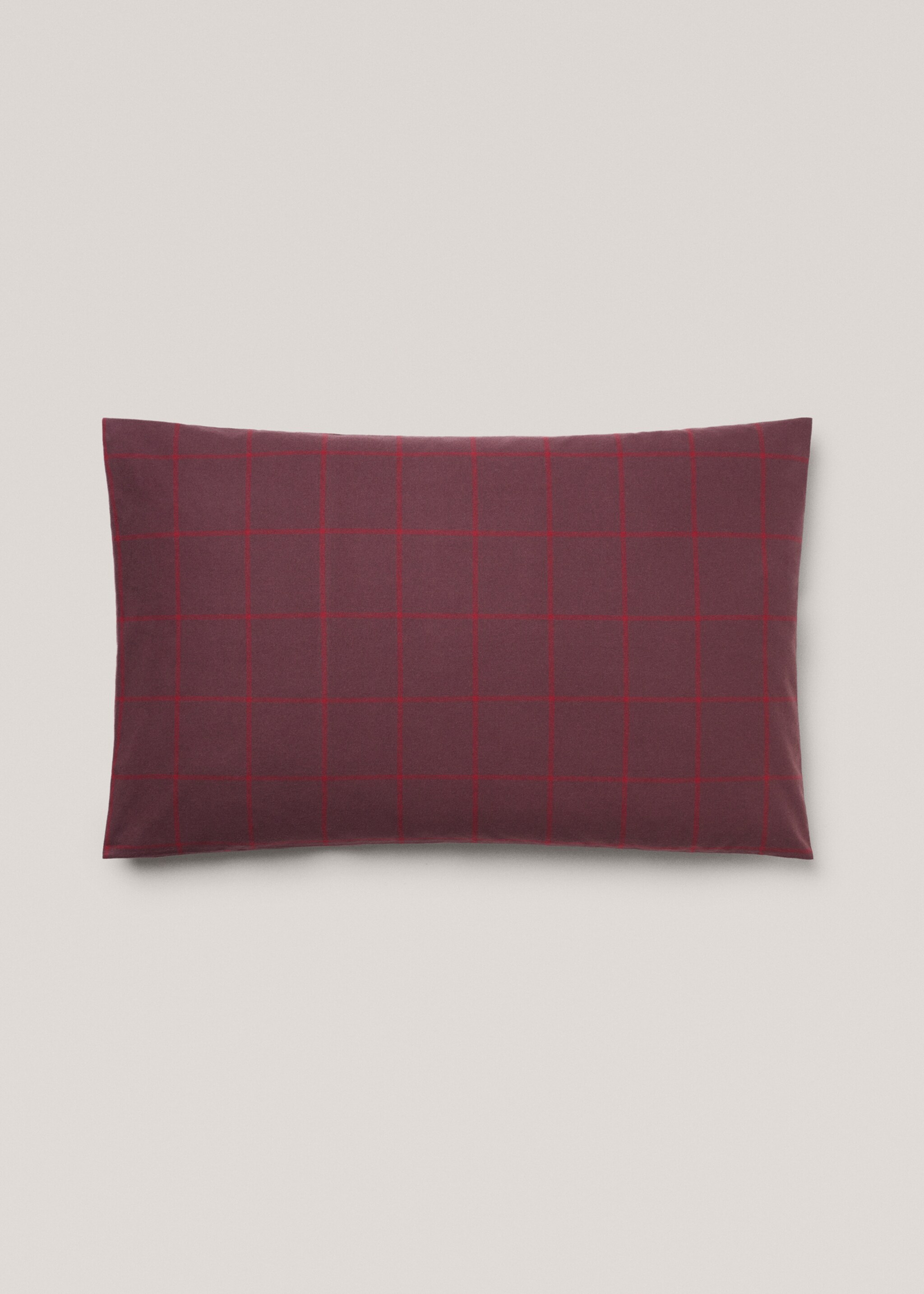 Check flannel pillowcase 50x75cm - Article without model
