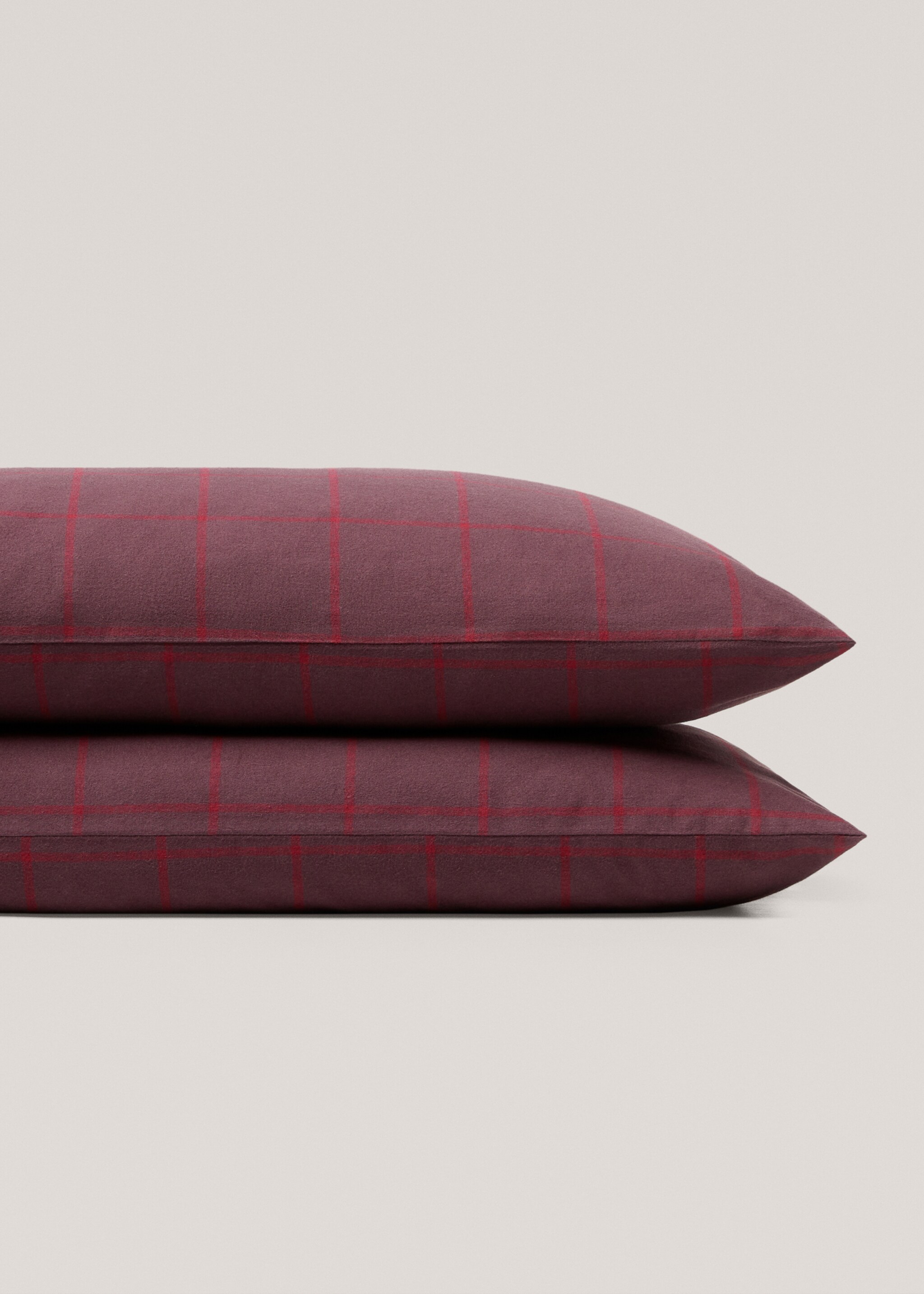 Check flannel pillowcase 50x75cm - Details of the article 3