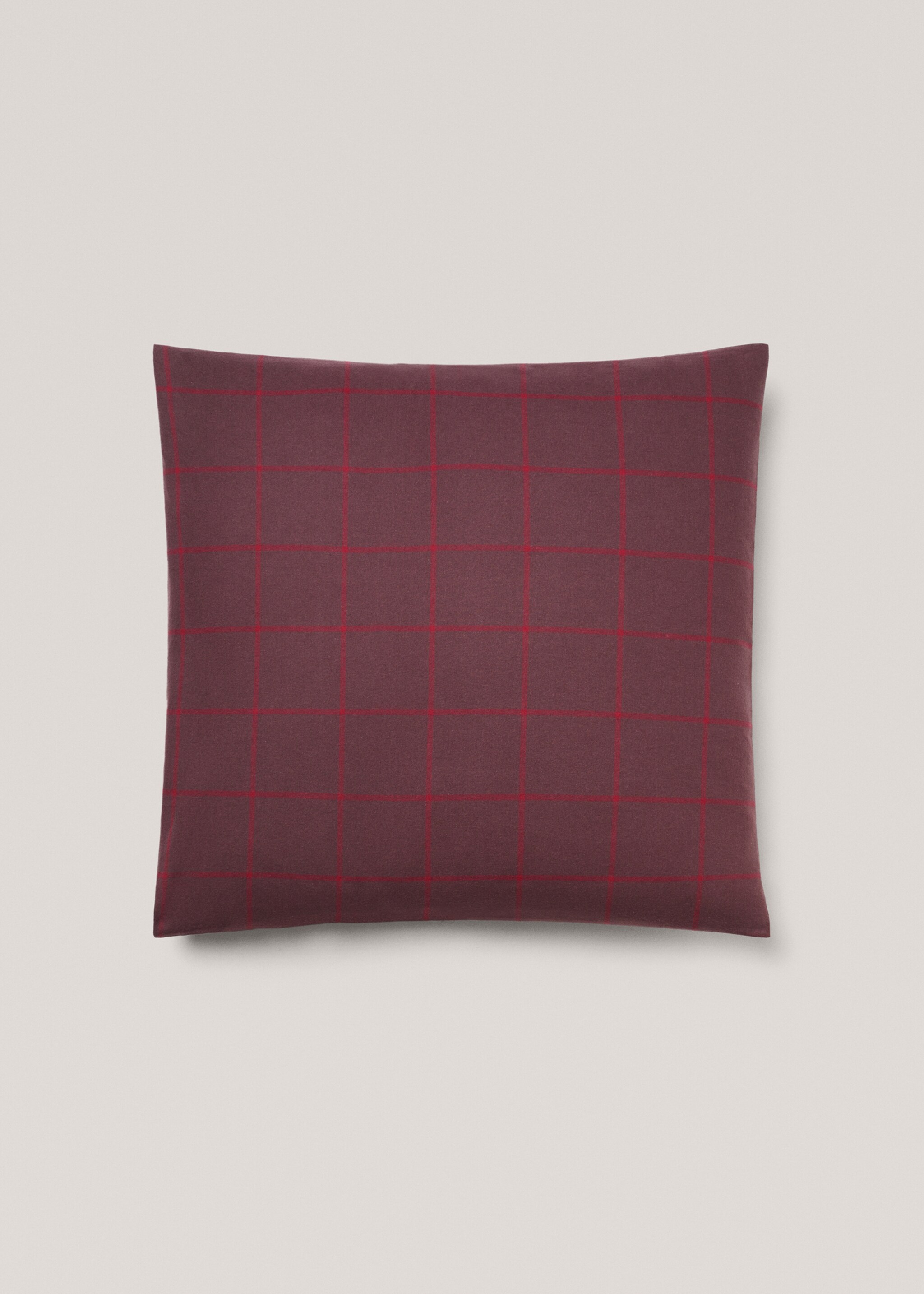 Rutigt örngott i flanell 60x60 cm - Artikel utan modell