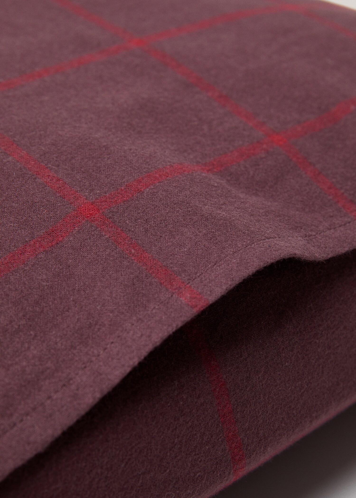 Check flannel pillowcase 60x60cm - Details of the article 2