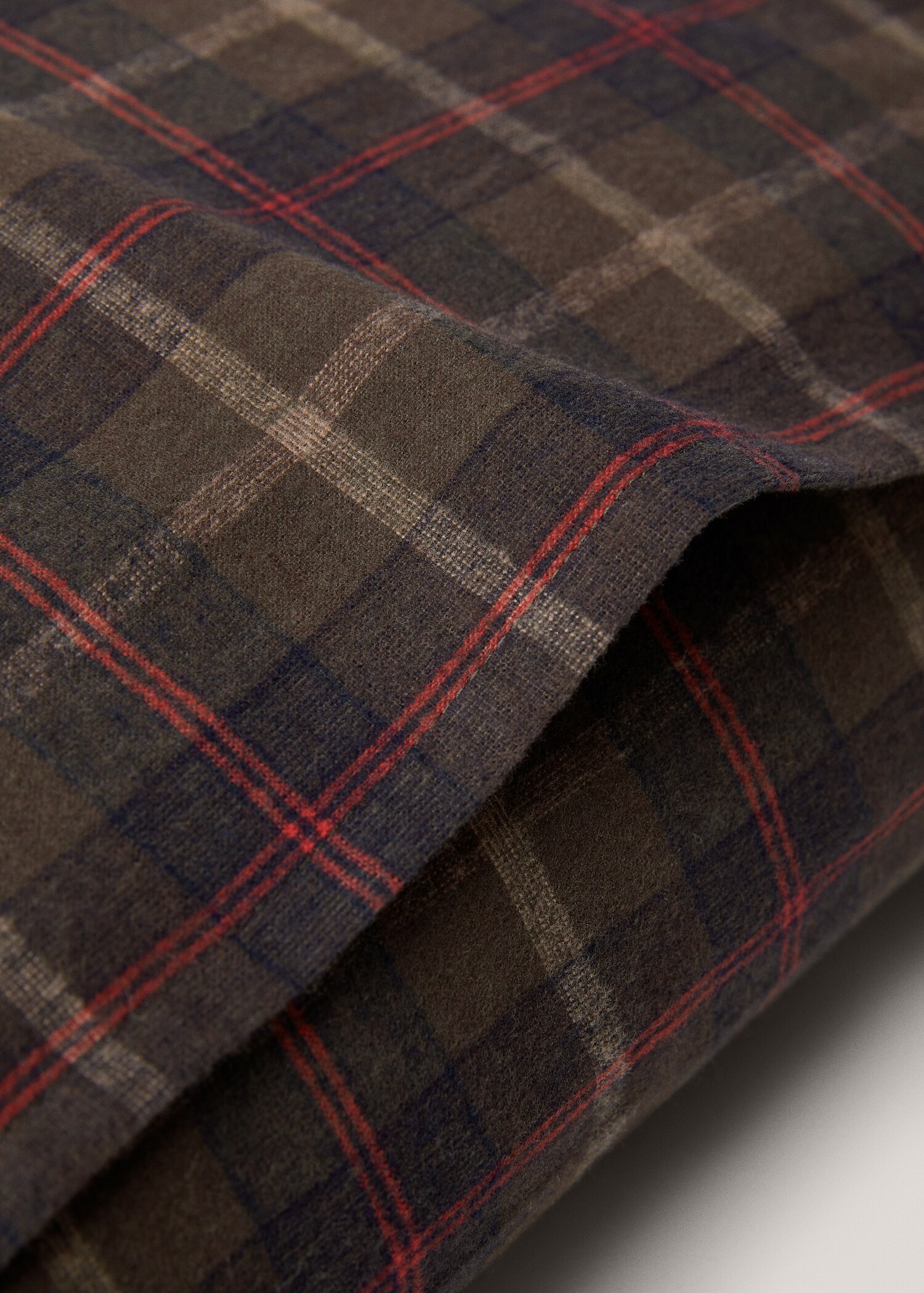 Checked design flannel pillow case 50x75cm (Pack of 2) - Details of the article 2
