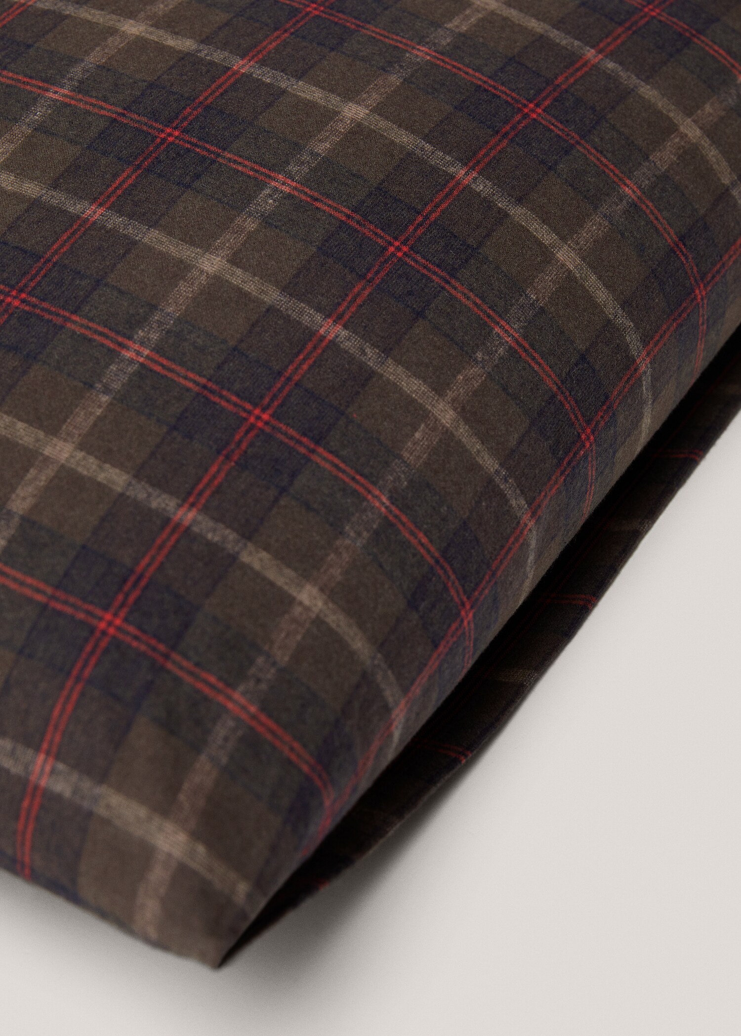 Checked design flannel pillow case 50x75cm (Pack of 2) - Details of the article 3