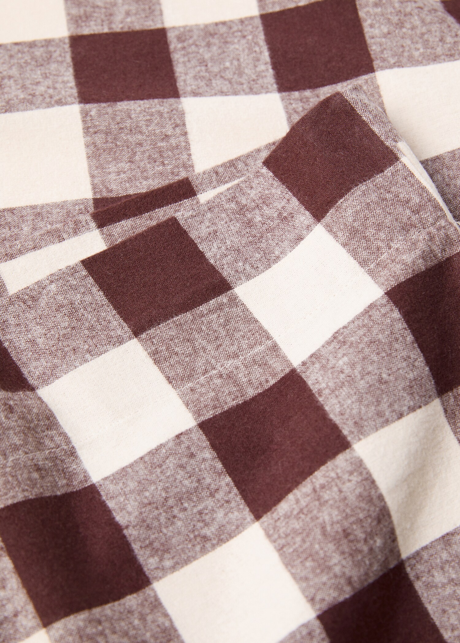 Funda de almohada franela cuadros bicolor 45x110cm - Detalle del artículo 2