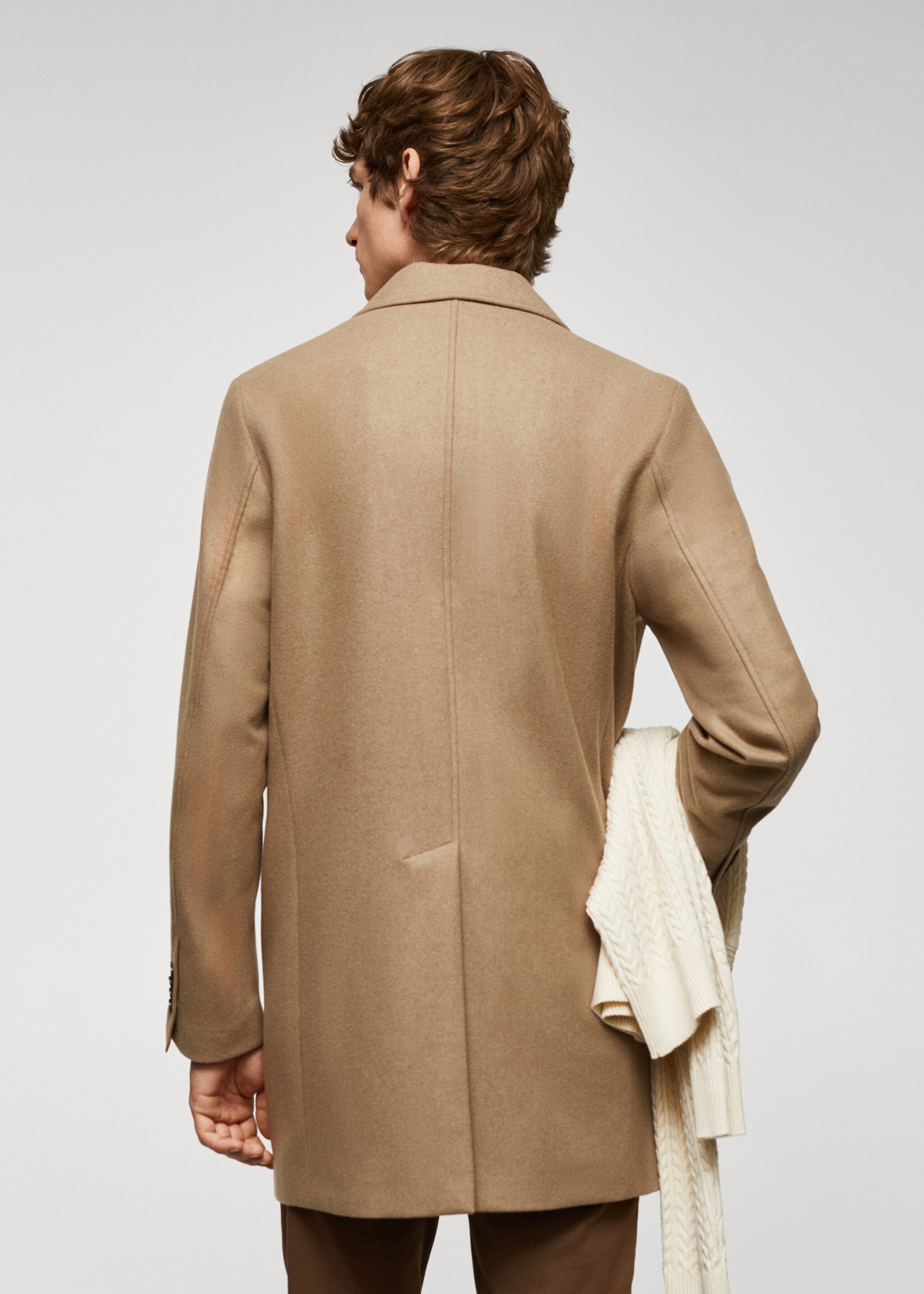 Lightweight recycled wool coat - Reverse of the article