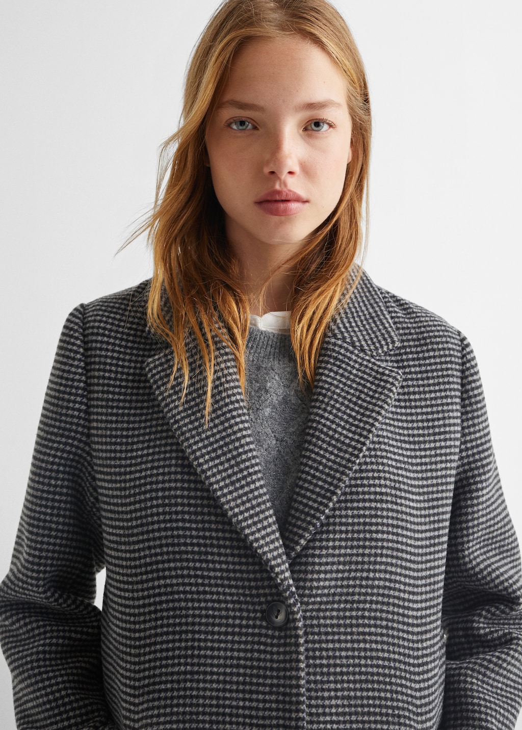 【希少】general research/check g-coat/wool/M Checked overcoat - Teen Girl | MANGO OUTLET USA